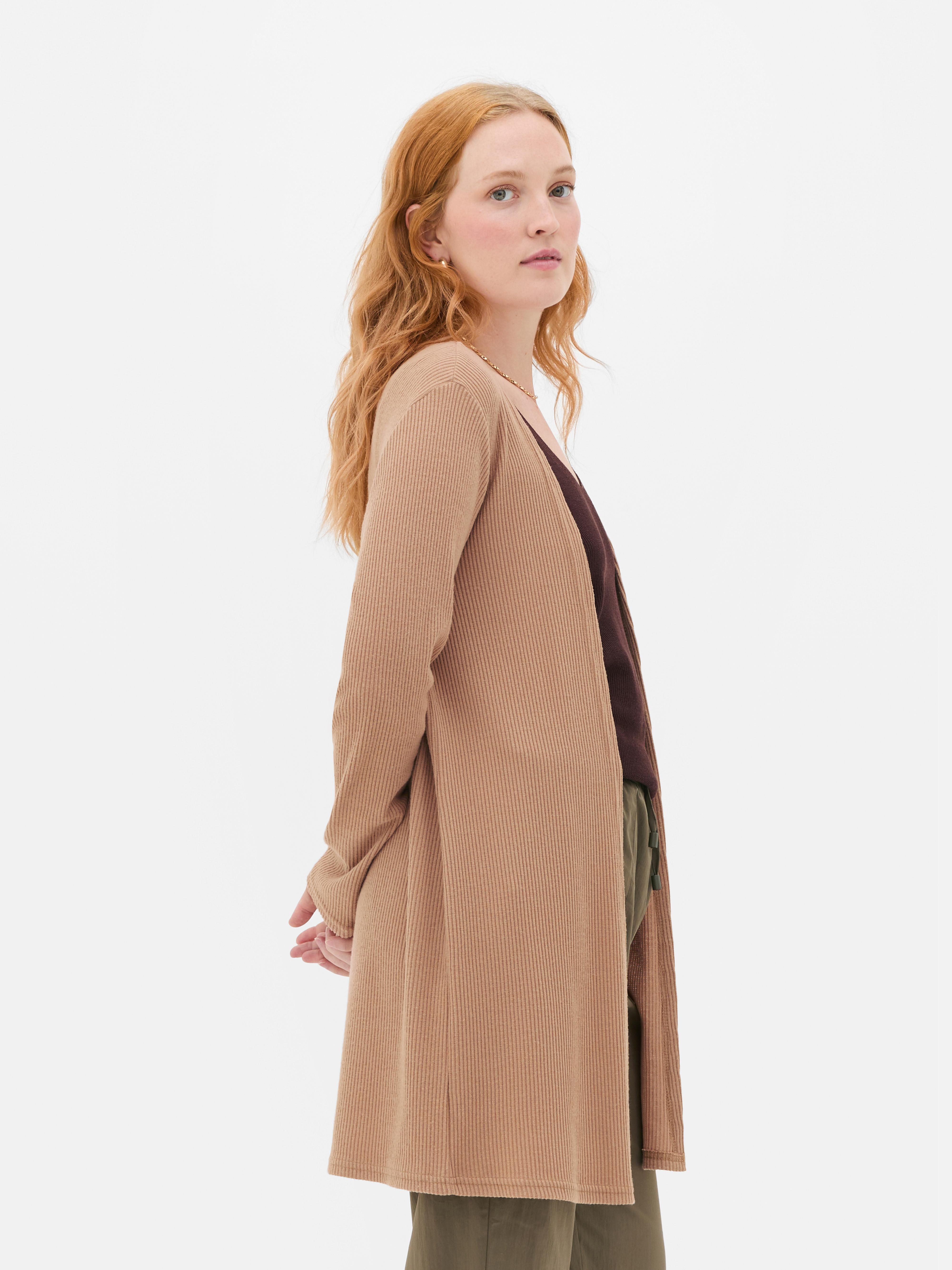 Ribbed Longline Cardigan