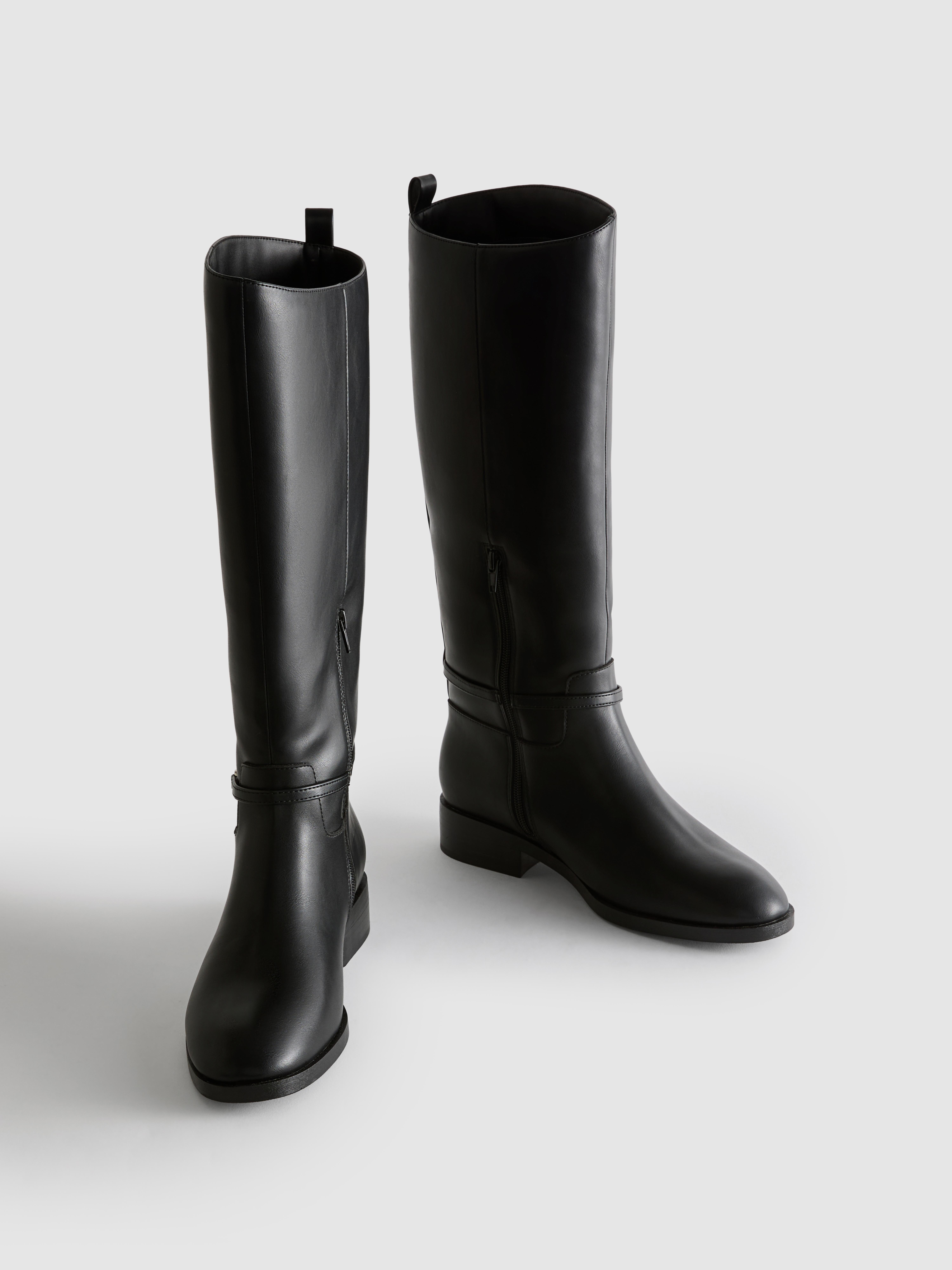 Buckle Detail Riding Boots