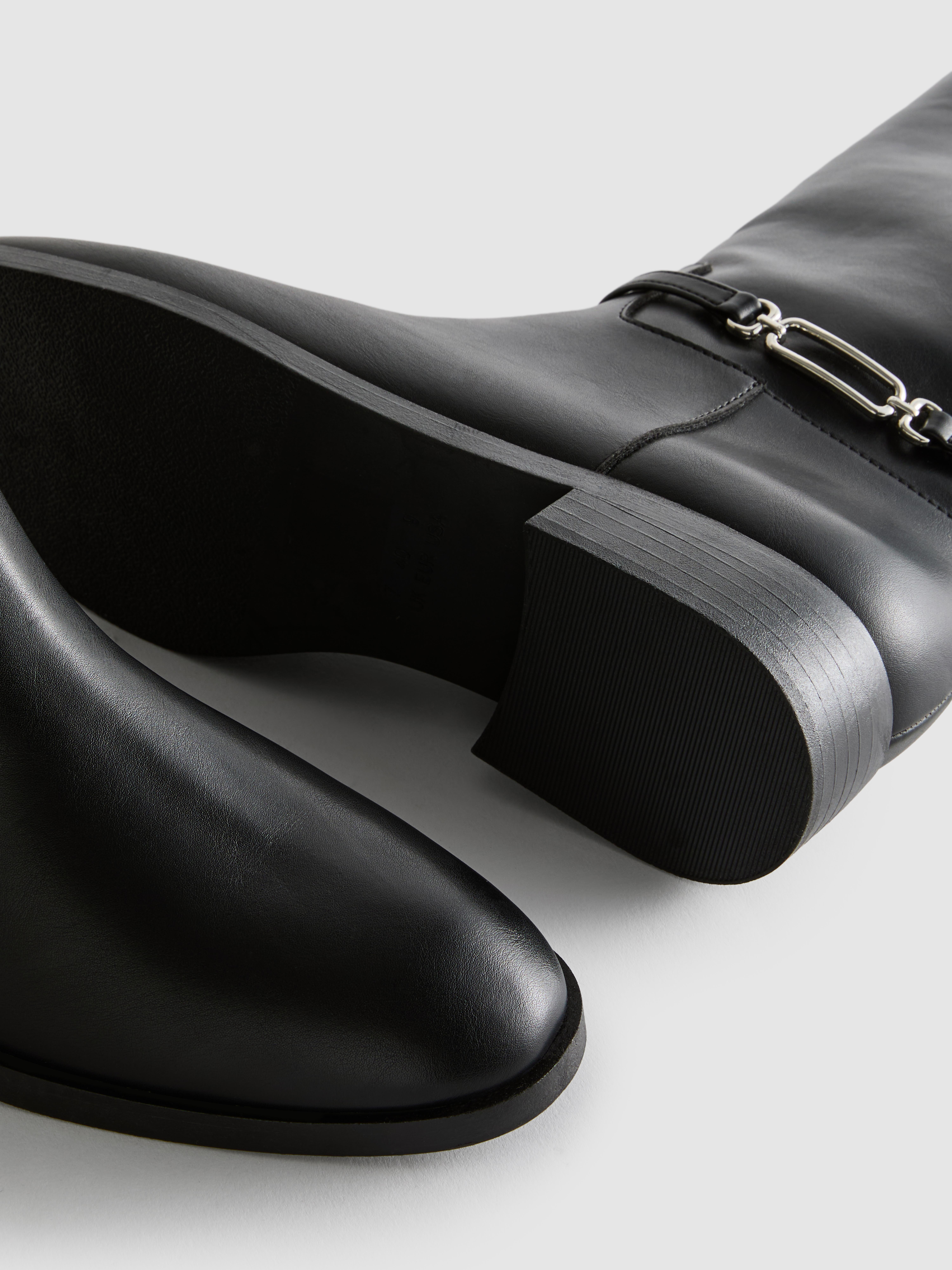 Buckle Detail Riding Boots