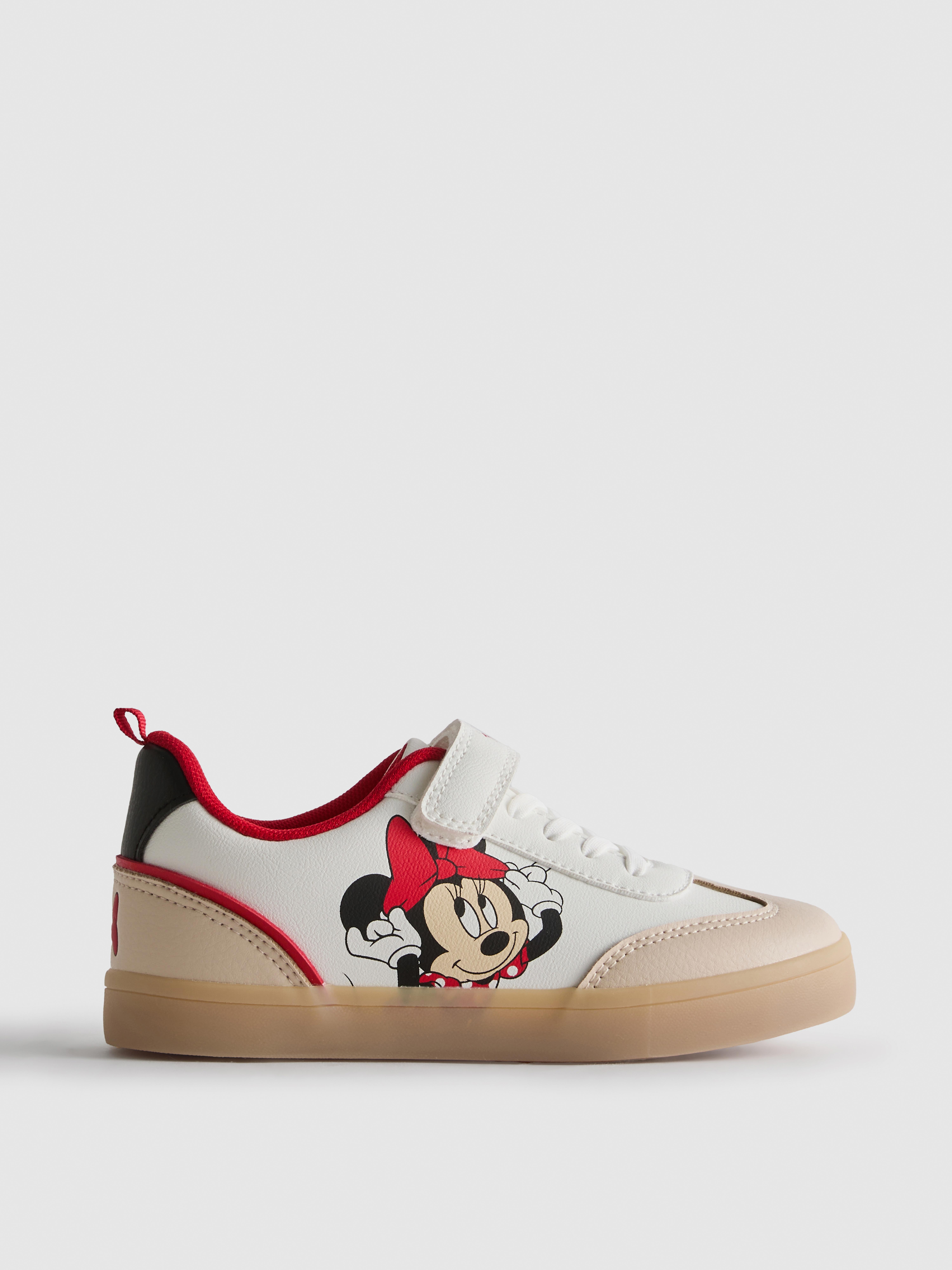 Girls White Disney's Minnie Mouse Gum Sole Low-Top Sneakers