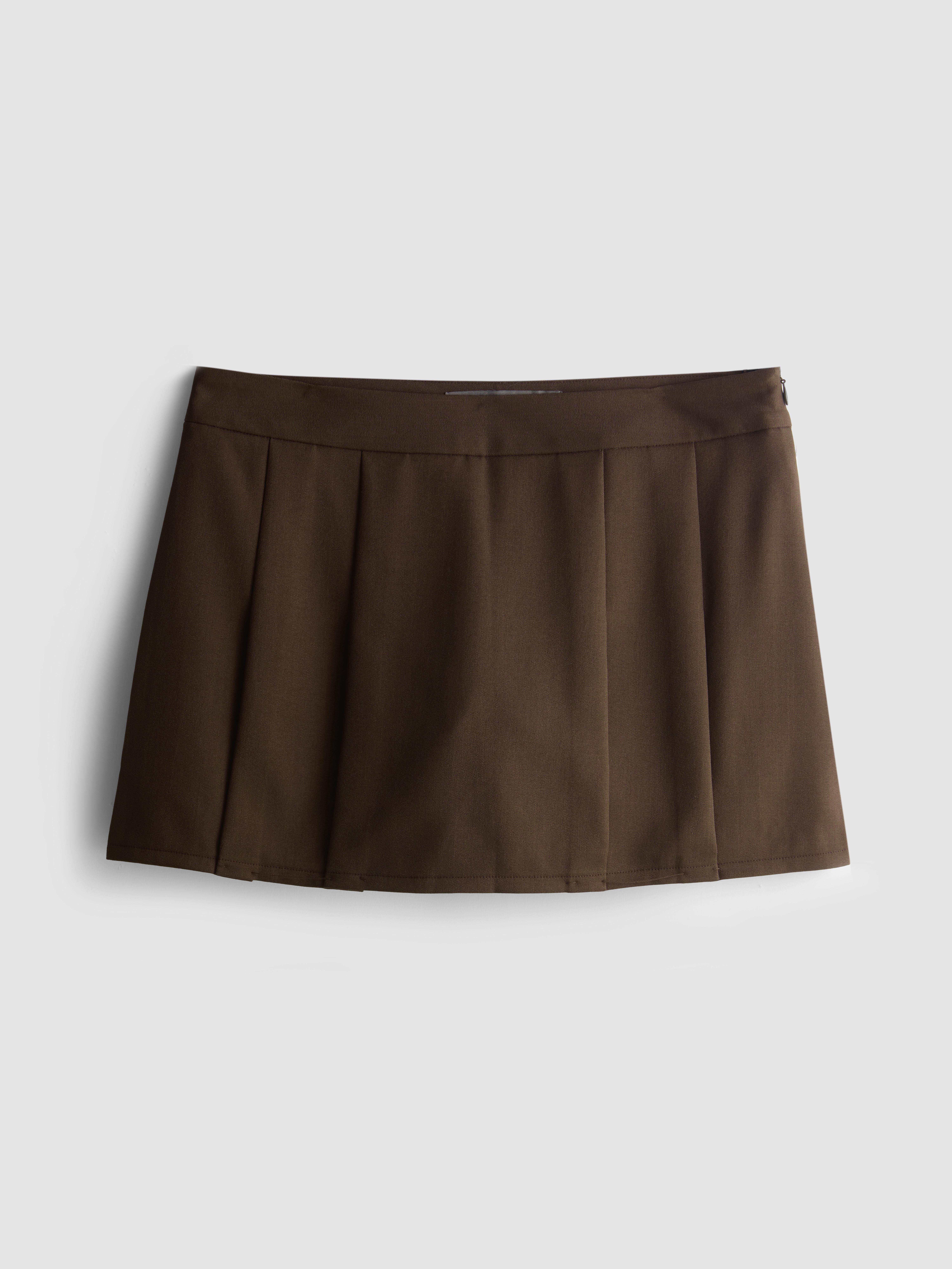 Jupe-short plissée à taille haute