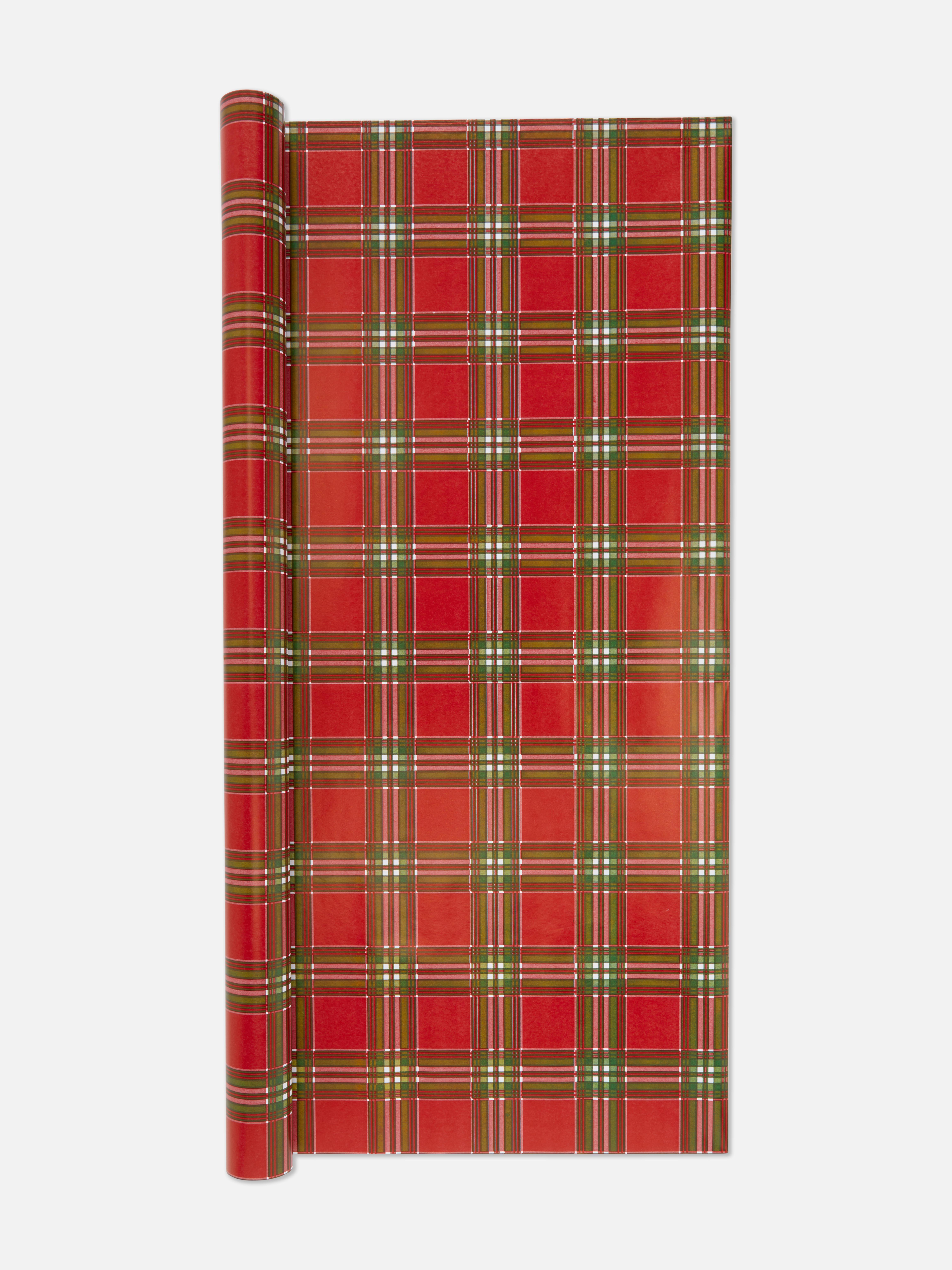 8m Christmas Tartan Wrapping Paper