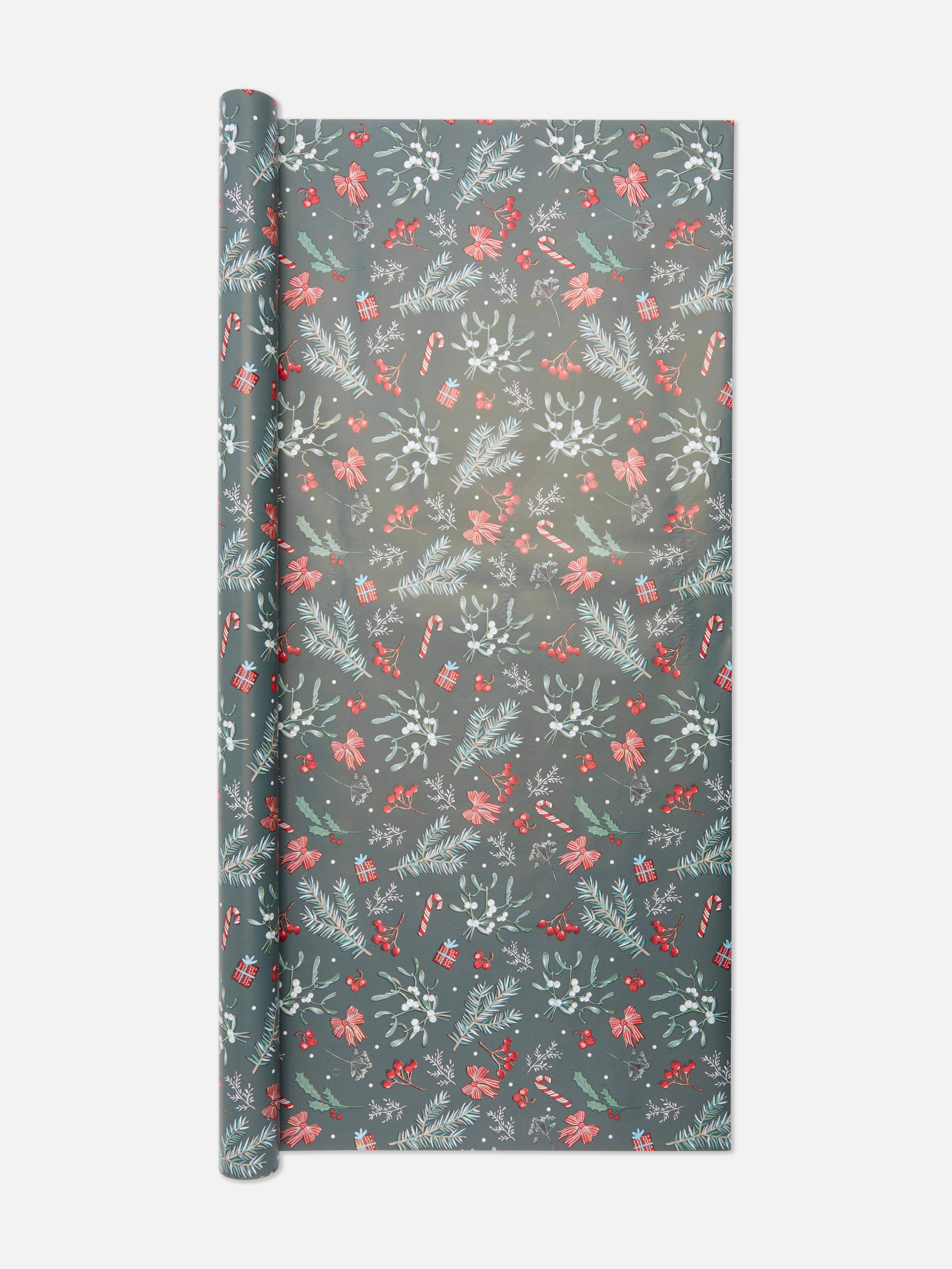 8m Christmas Holly Wrapping Paper