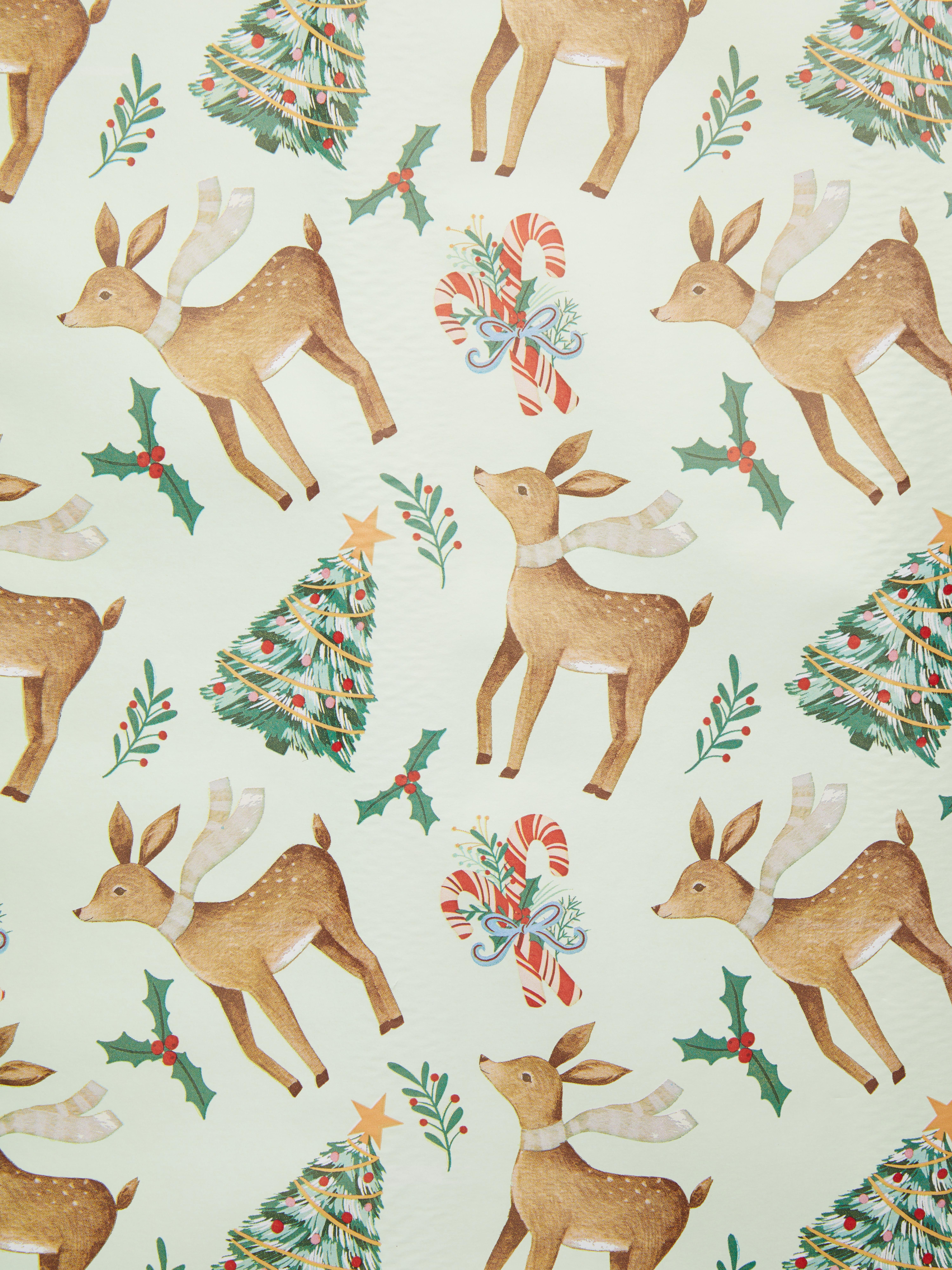 8m Christmas Reindeer Wrapping Paper