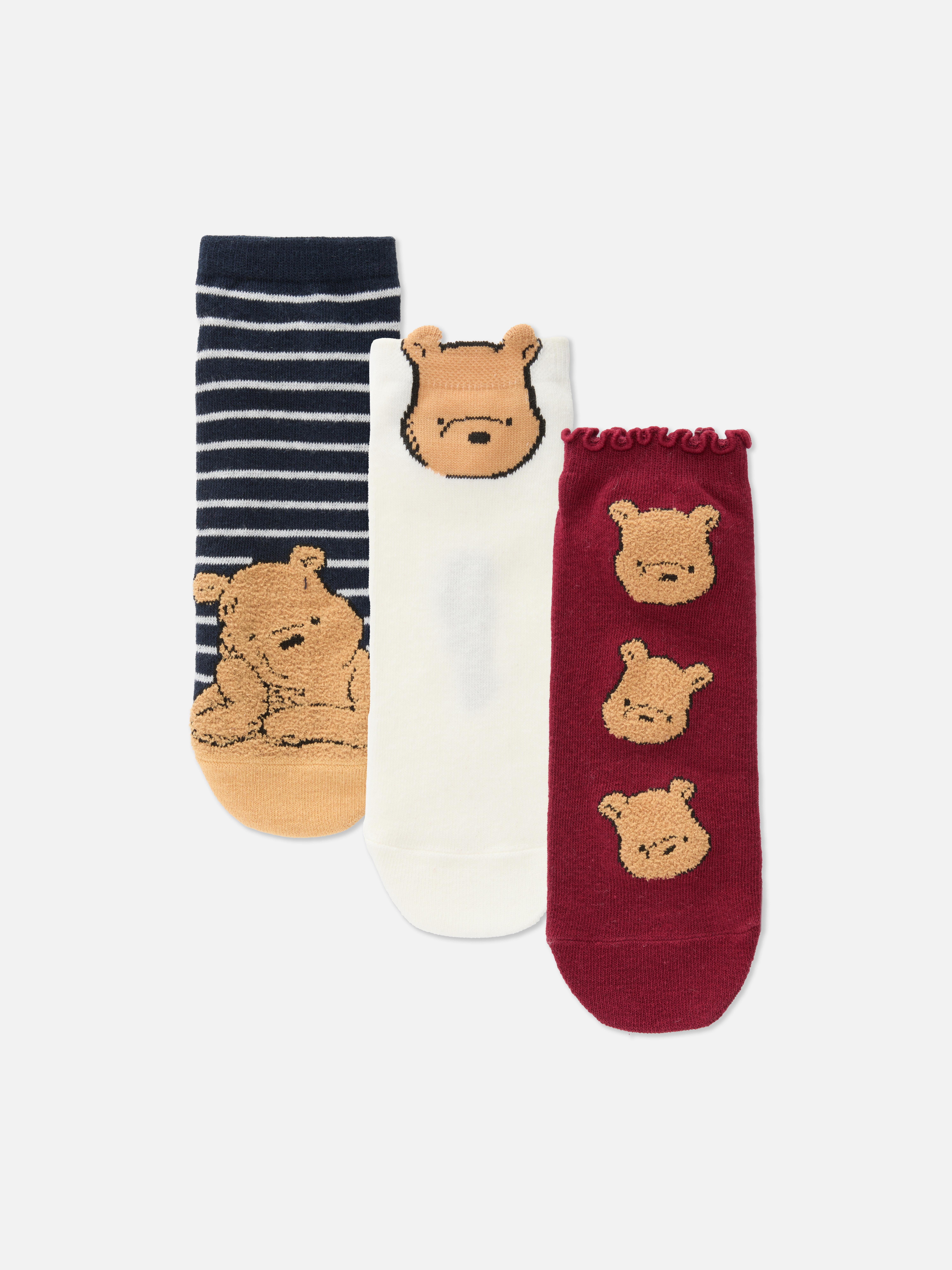 3pk Disney’s Winnie the Pooh Trainer Socks