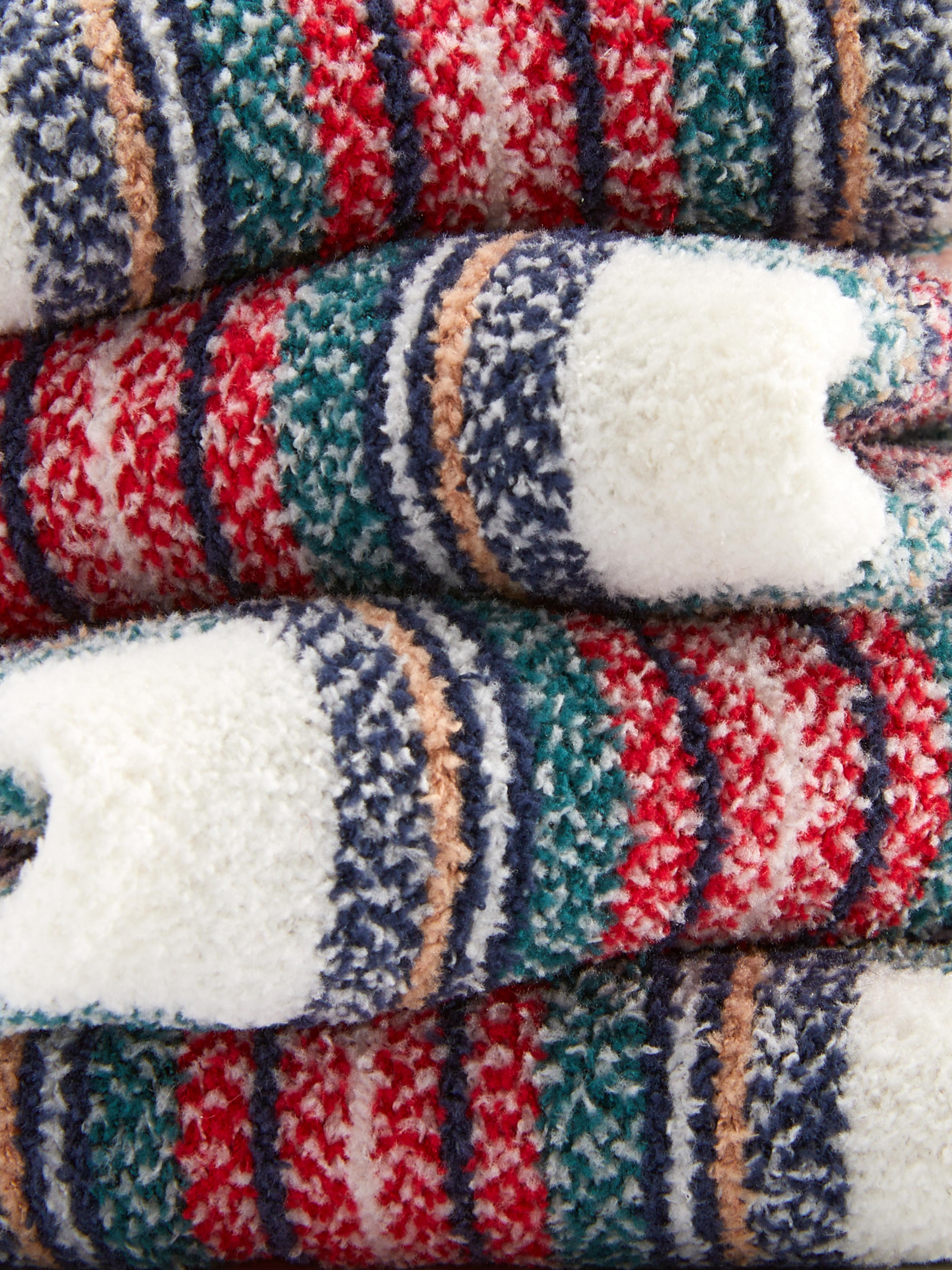 2pk Women's Check Family Christmas Cosy Socks