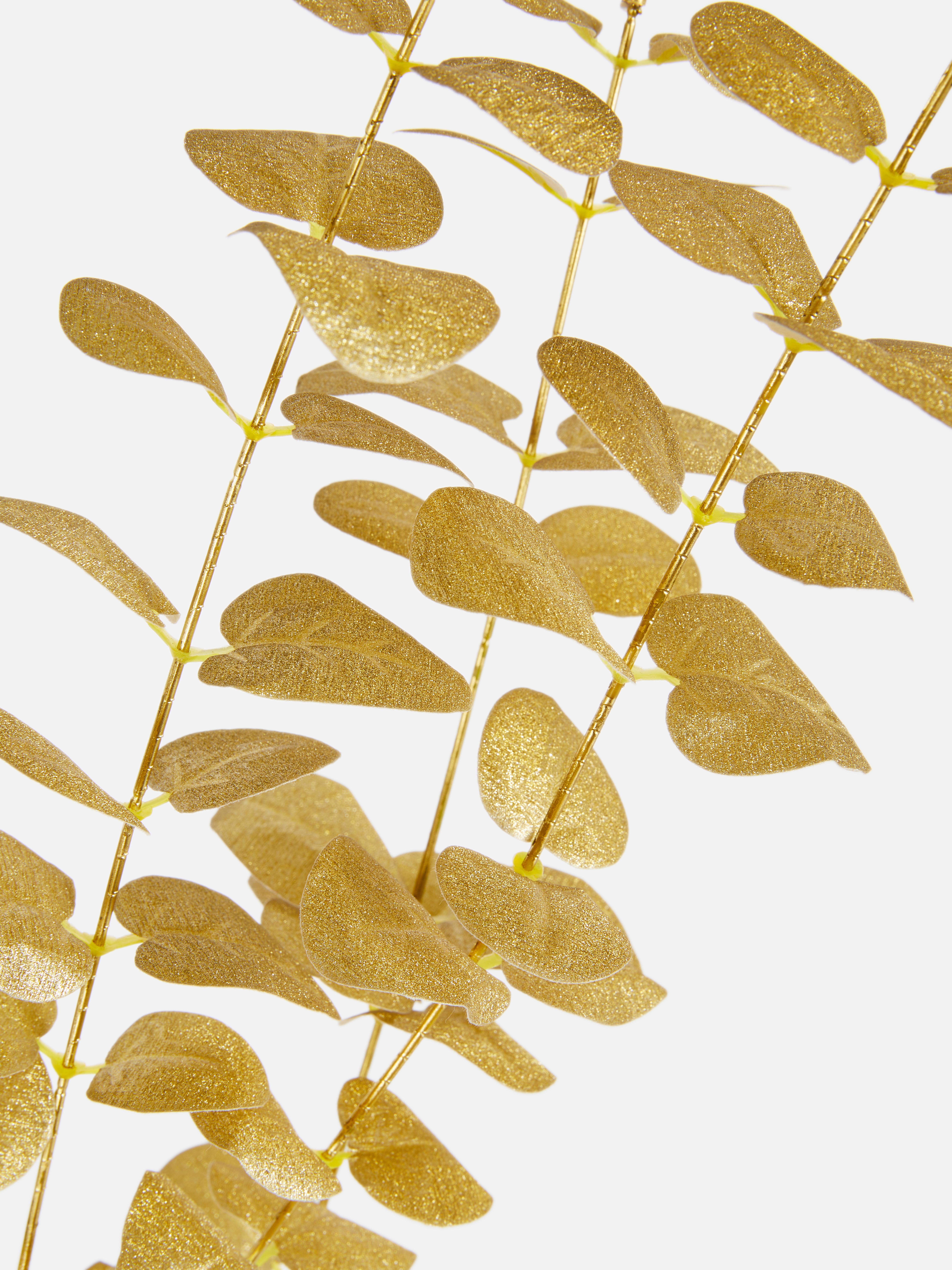 Faux Single Stem Metallic Eucalyptus