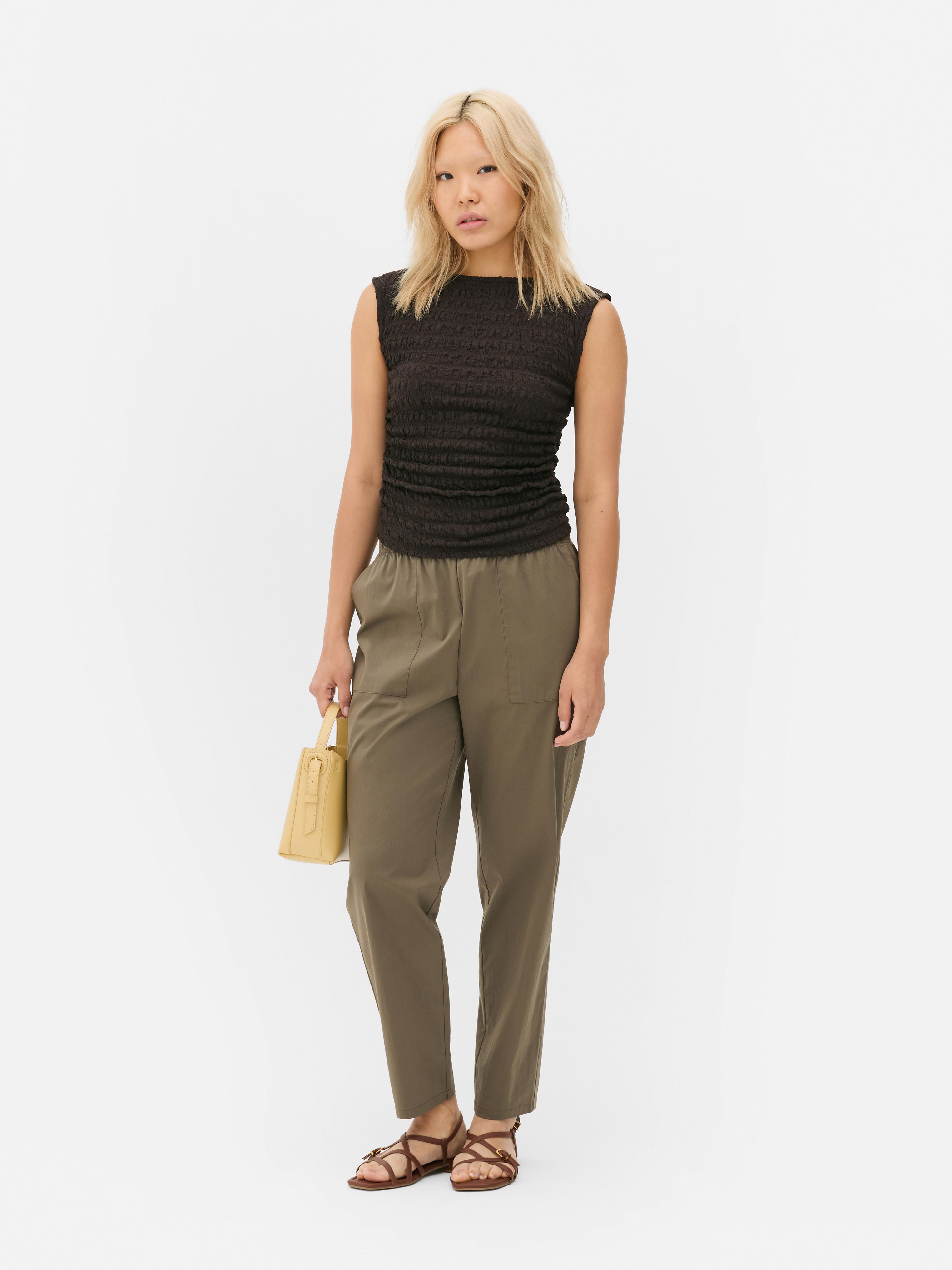Women's Chocolate Ruched Side Crinkle Tank Top | Primark