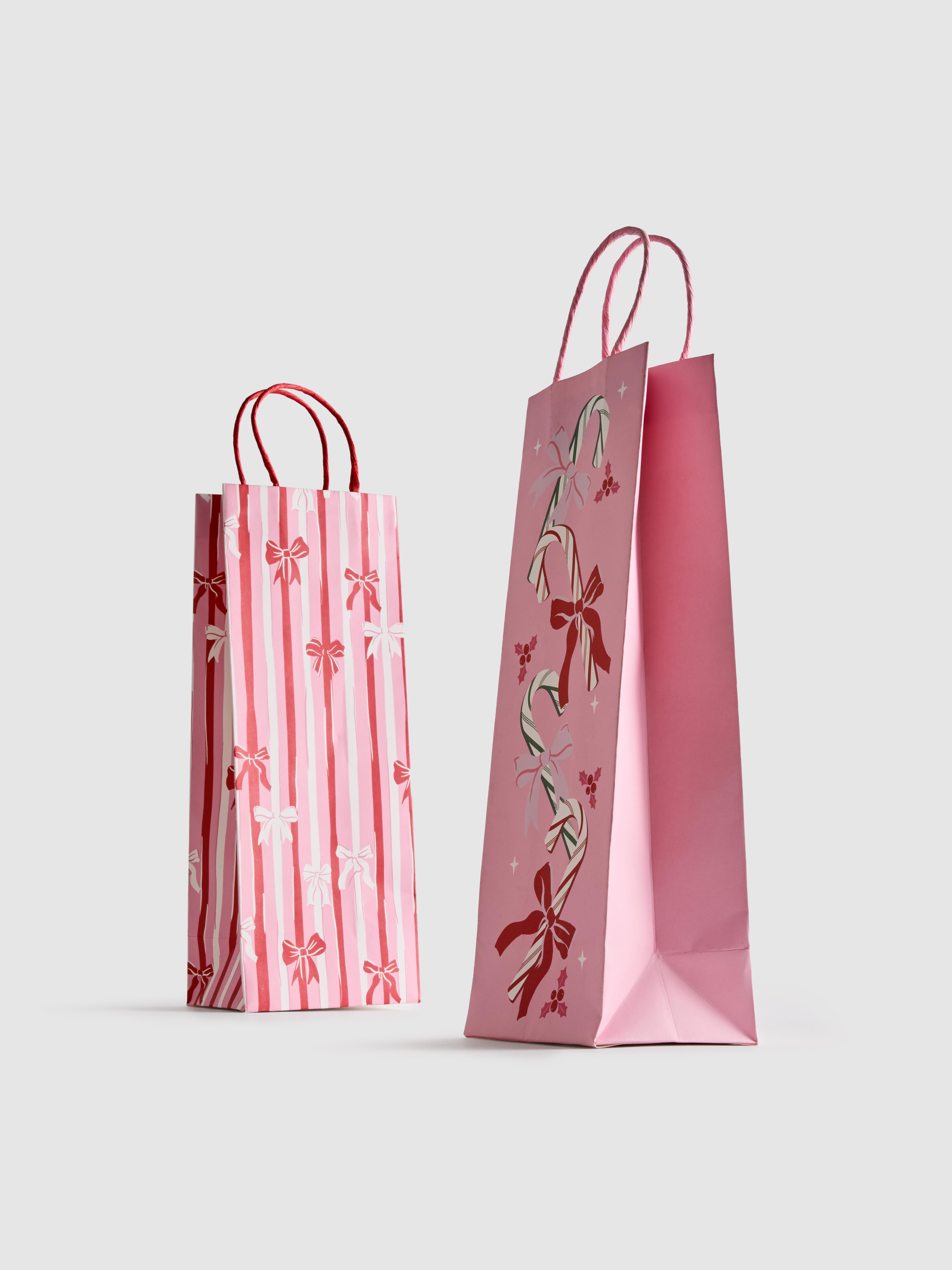 2pk Christmas Bow Gift Bags