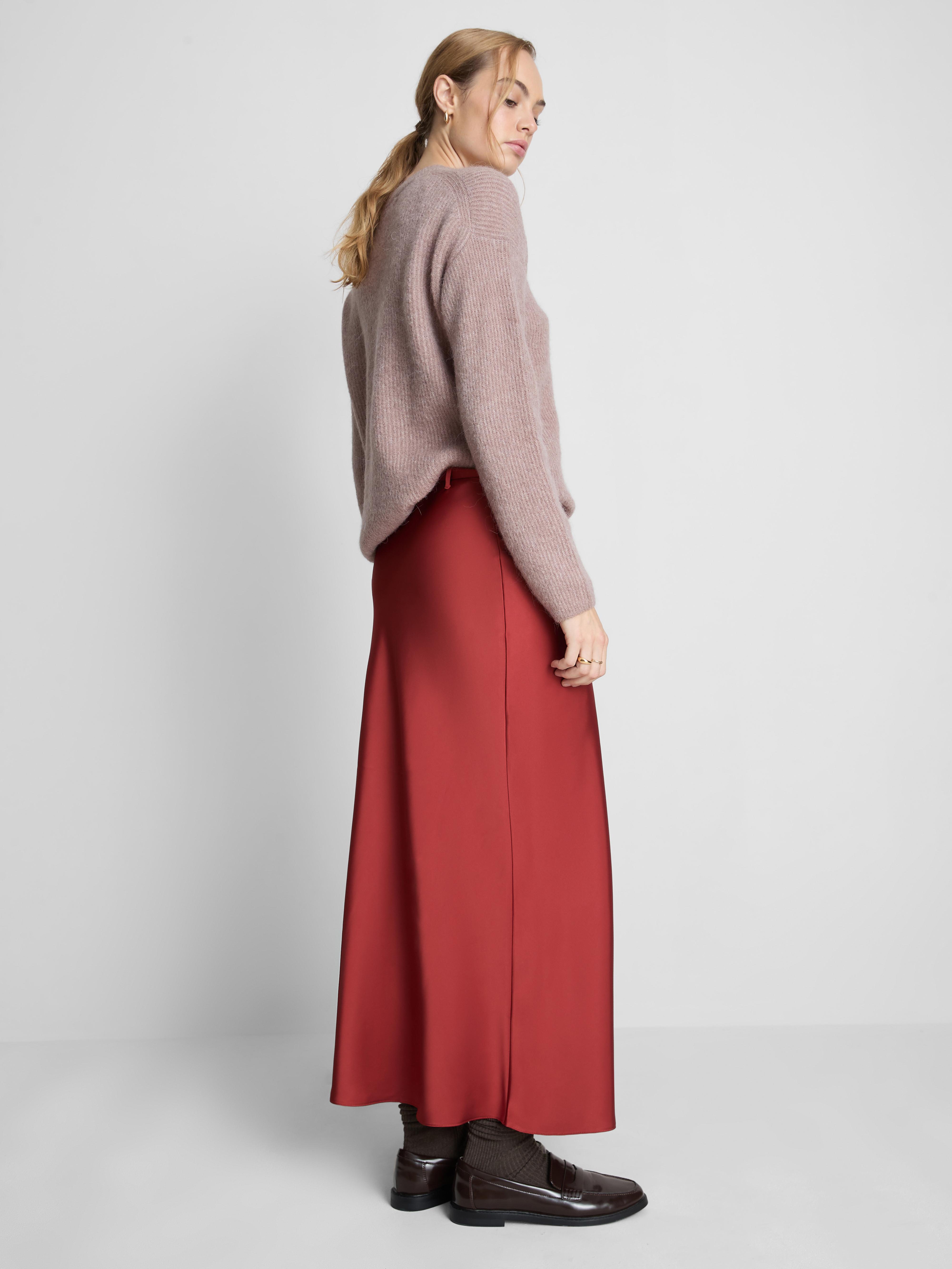 Satijnen midirok met ceintuur The Edit