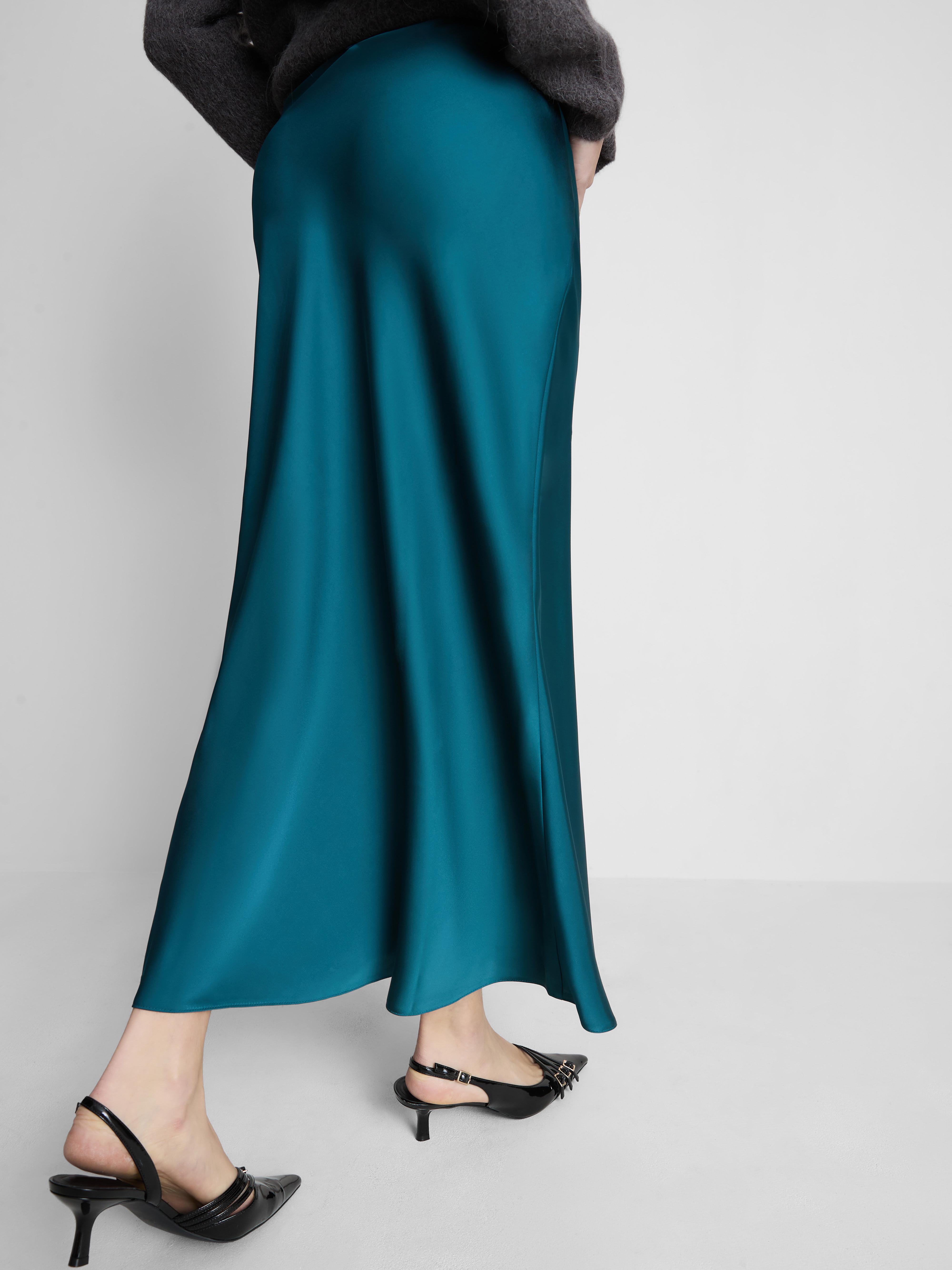 Satijnen midirok met ceintuur The Edit