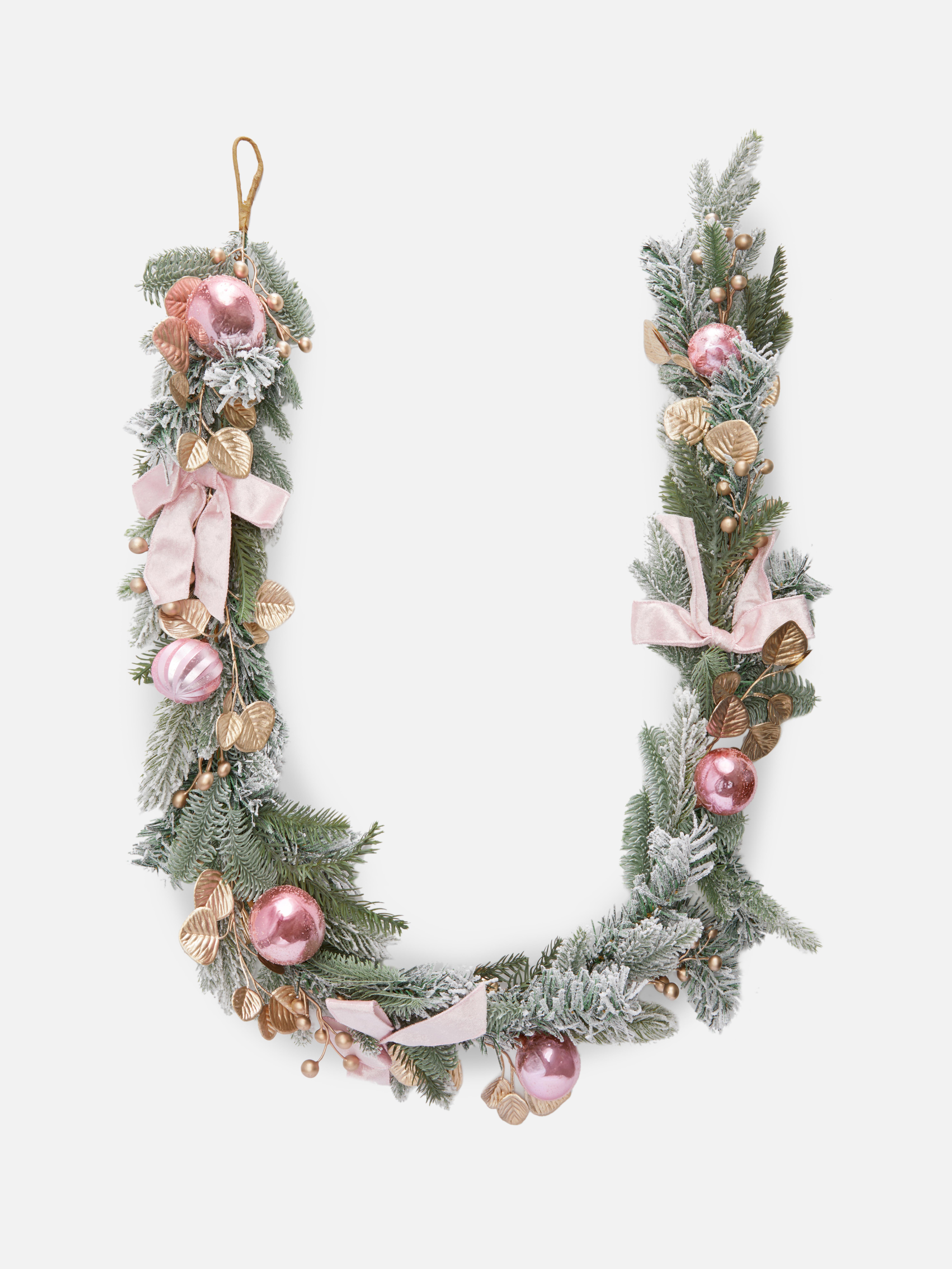 Bow and Bauble Christmas Garland