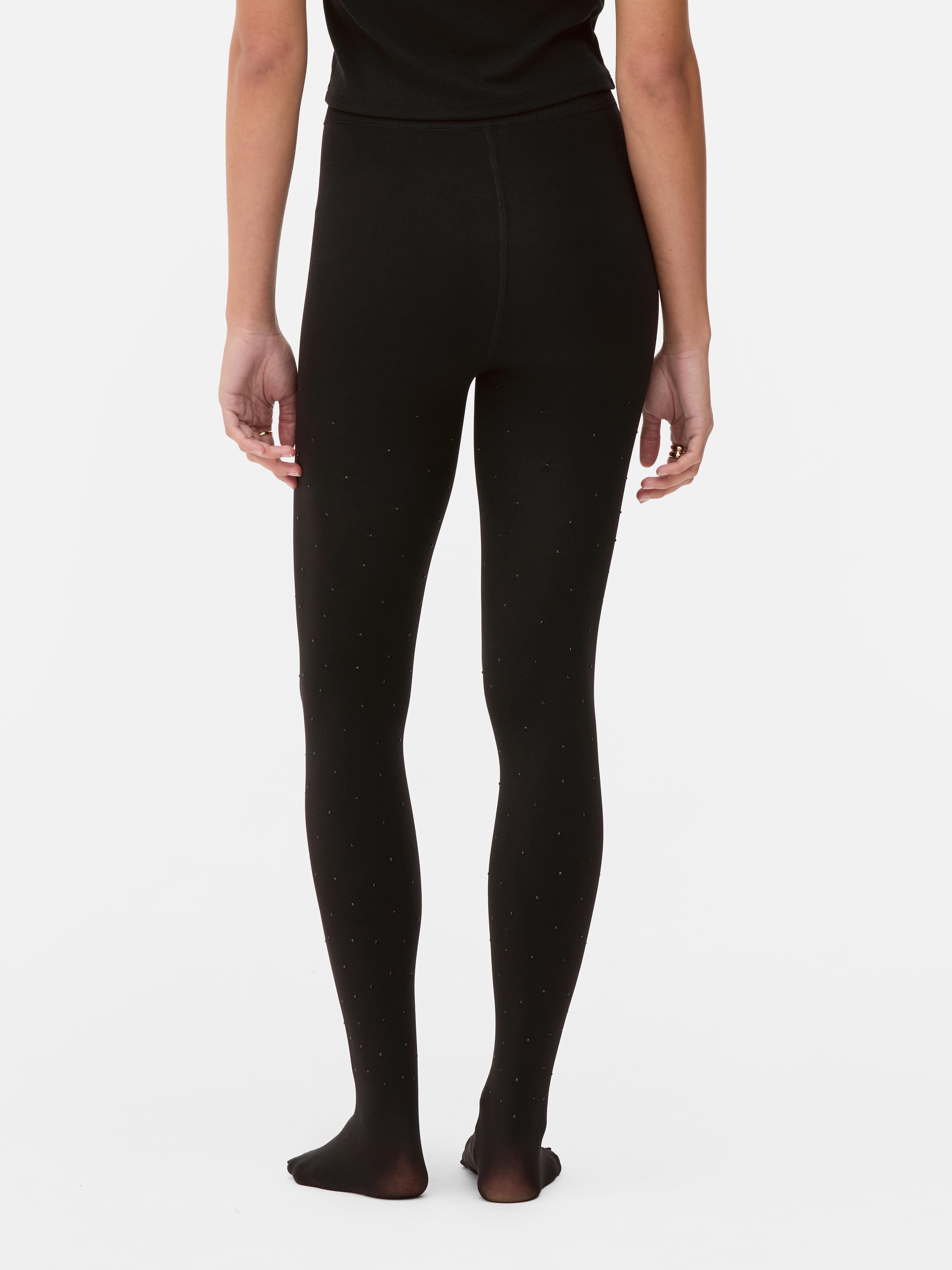 Velvet Plush Diamante Tights