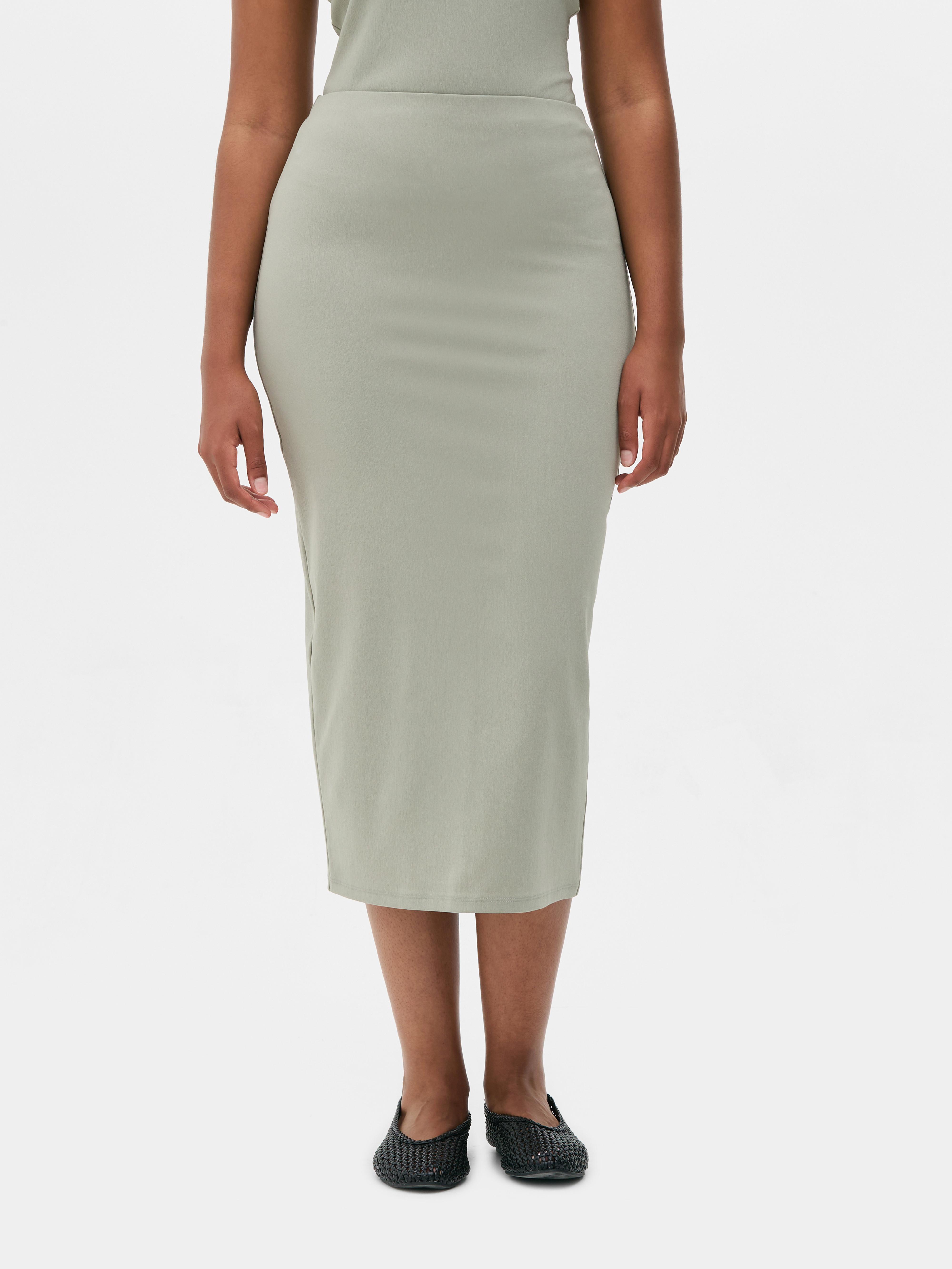 Falda midi de crepé