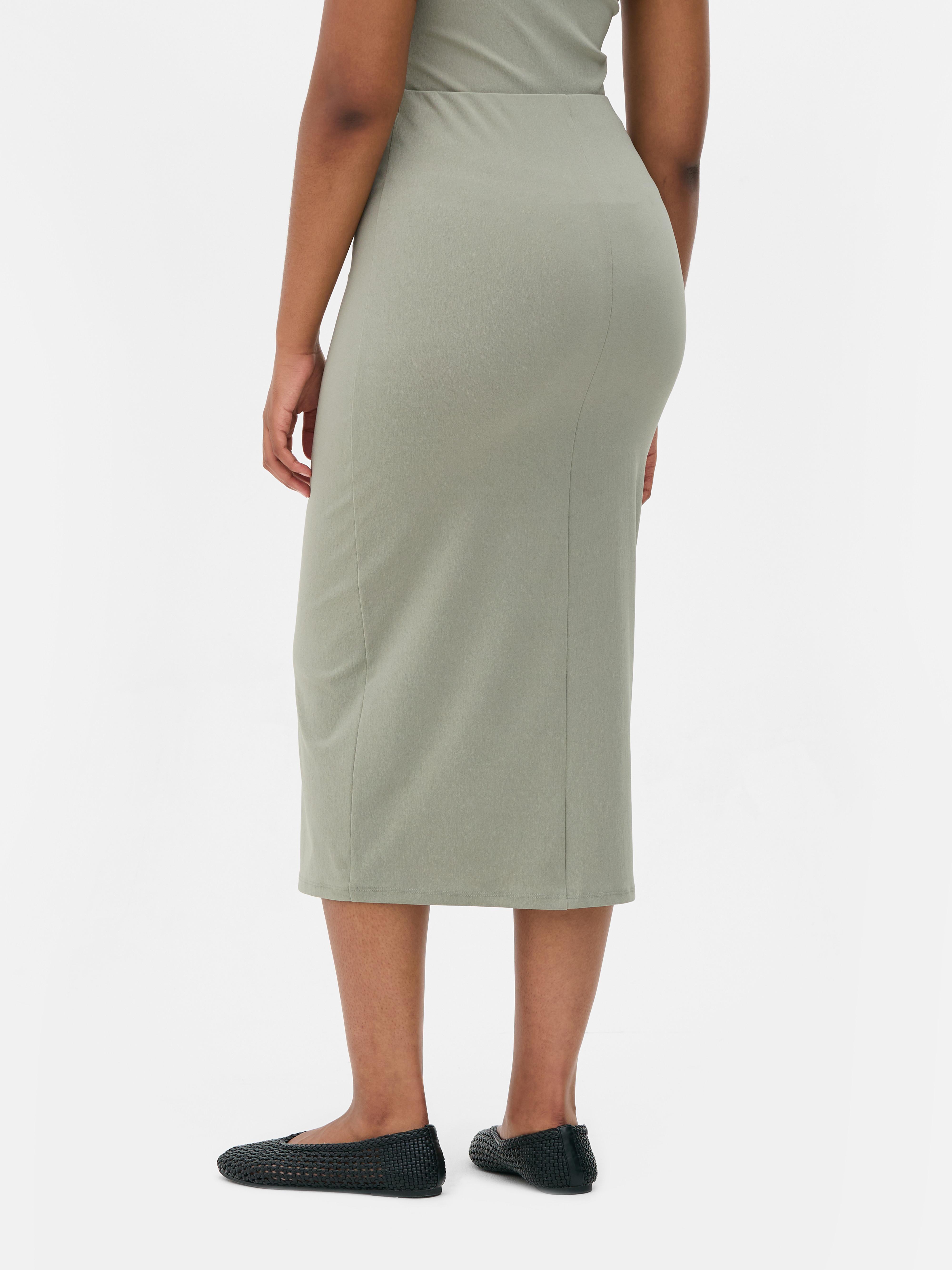 Falda midi de crepé