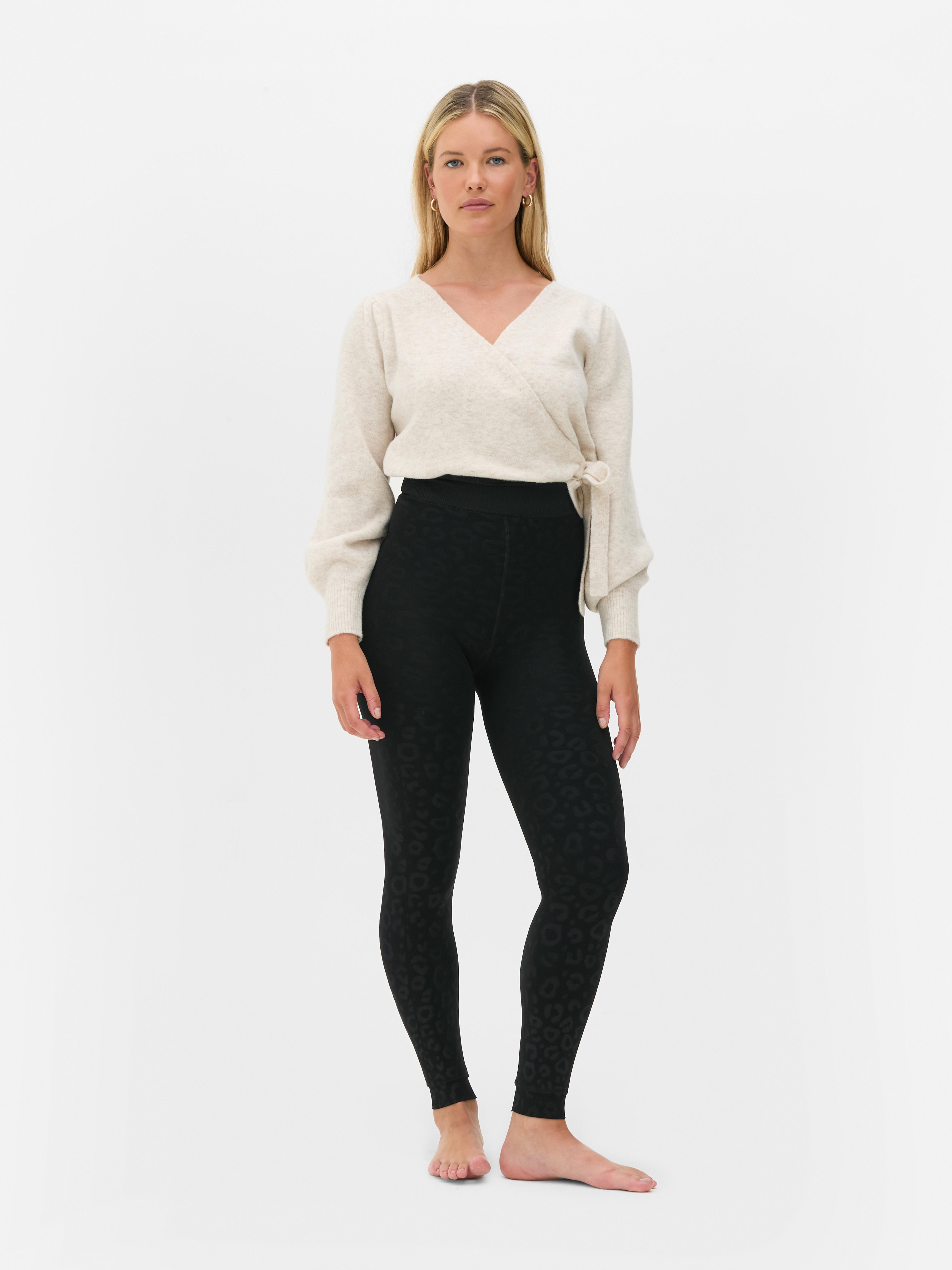 Embossed Velvet Plush Leggings