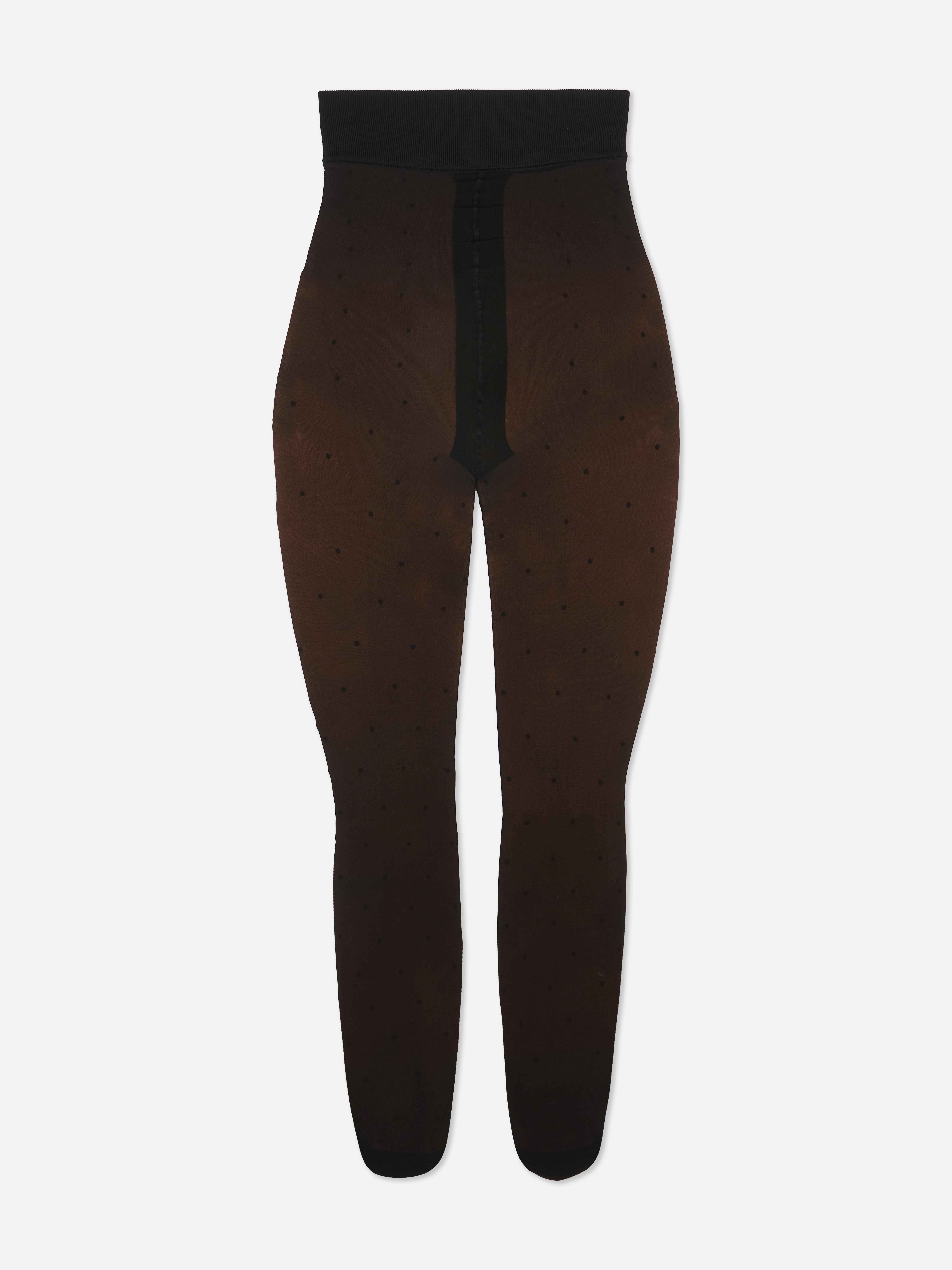 Collants en velours duveteux à pois