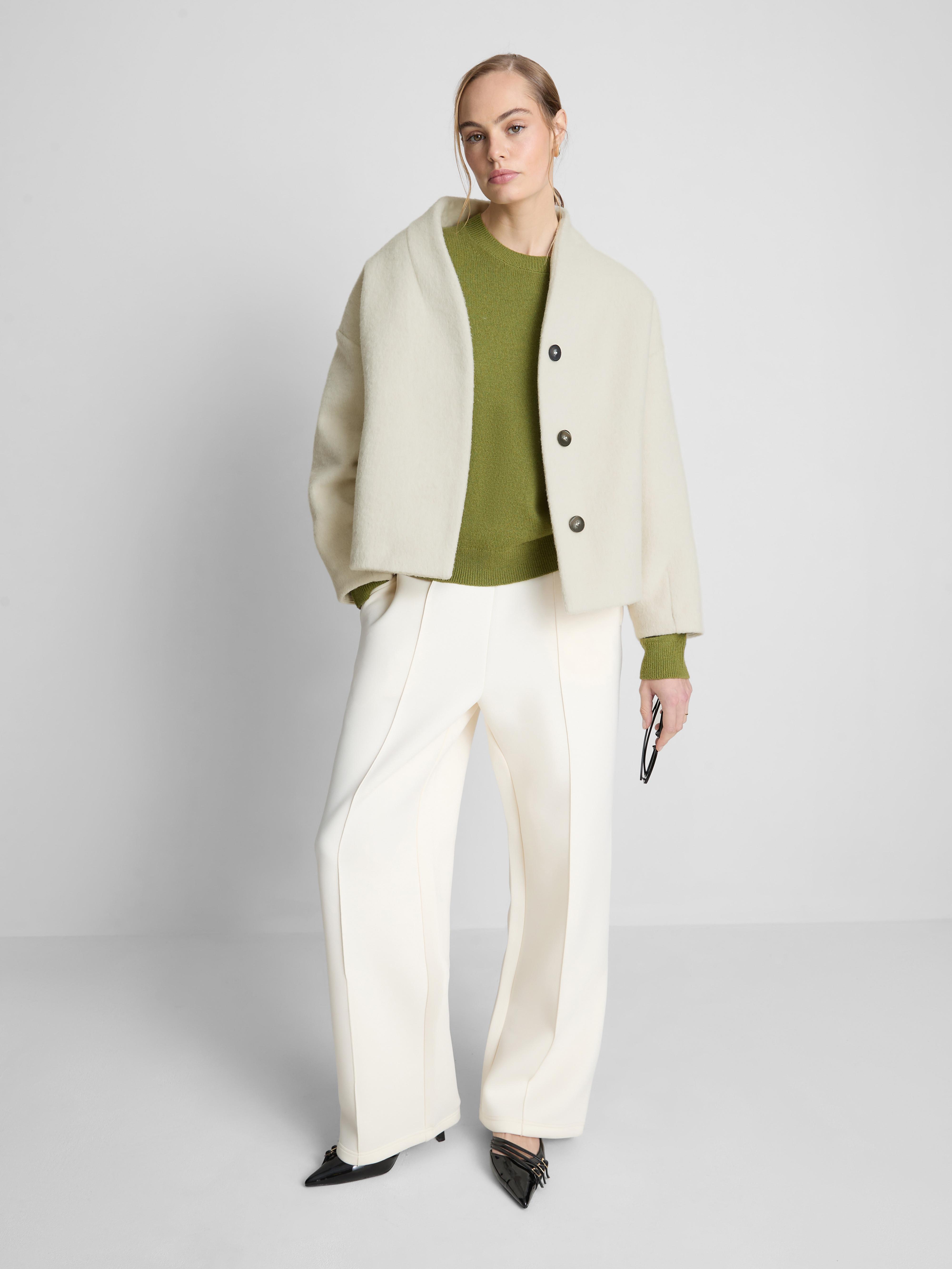 The Edit Boxy Collarless Jacket