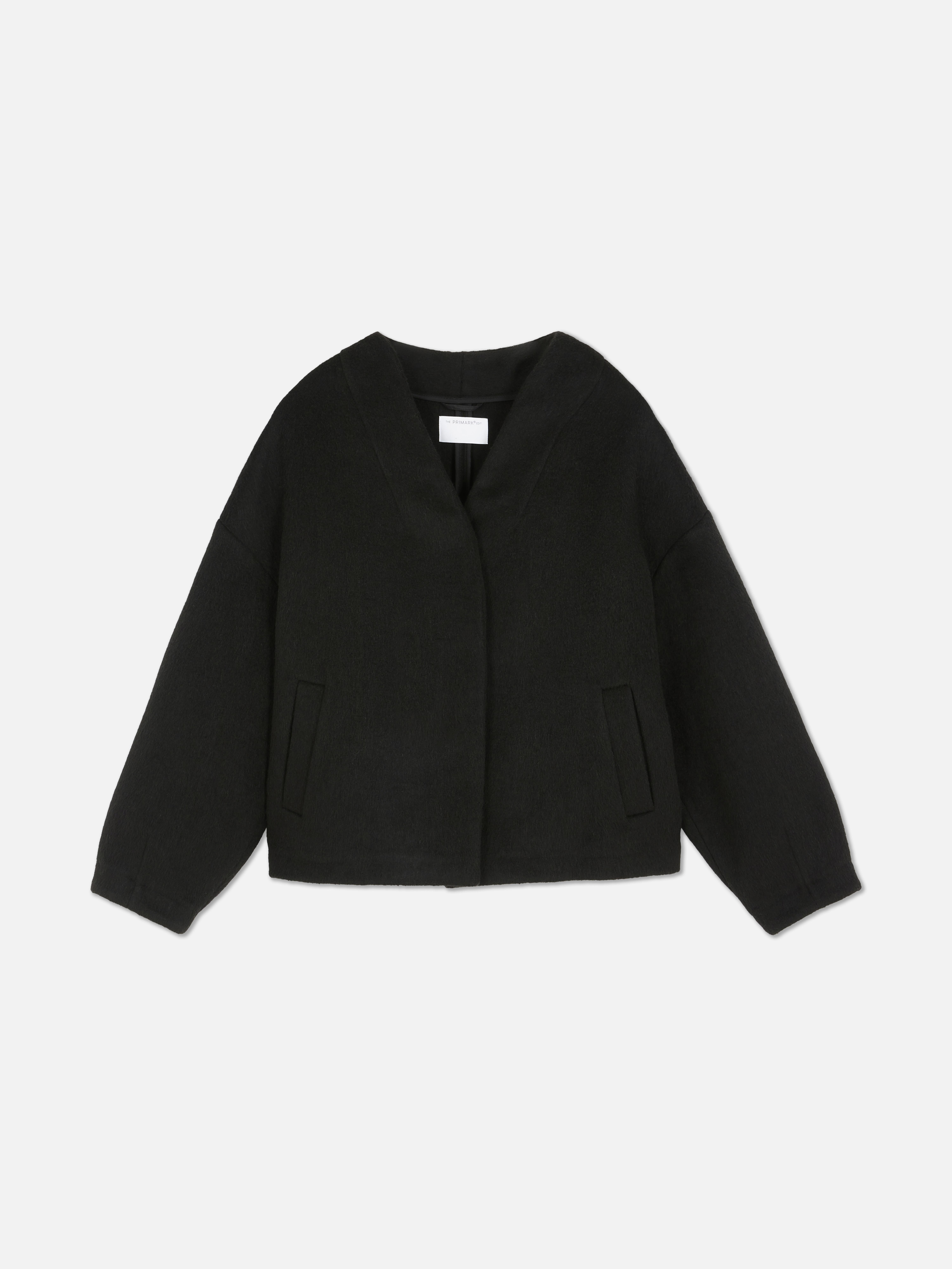 The Edit Boxy Collarless Jacket