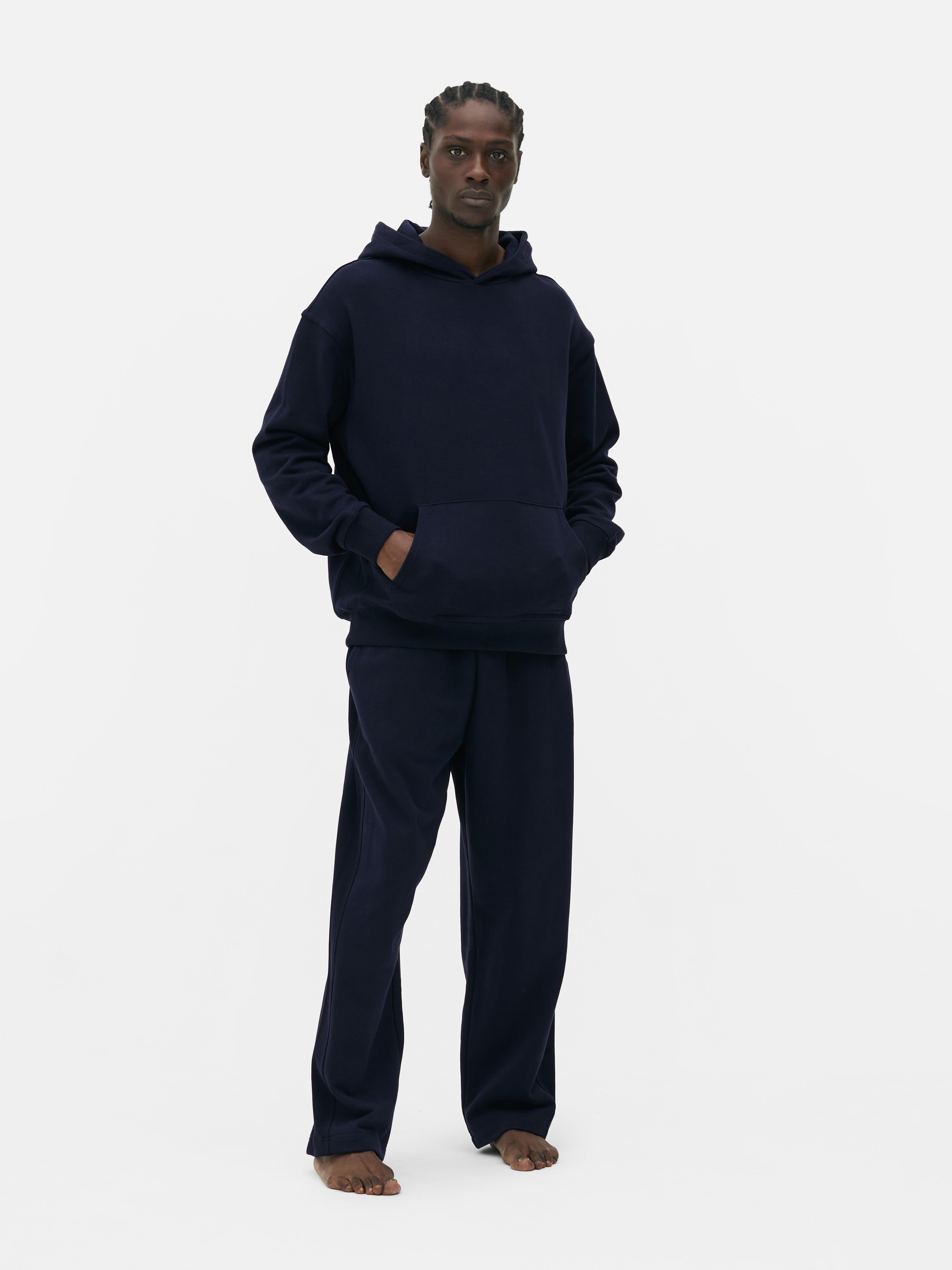Basic hoodie met buidelzak