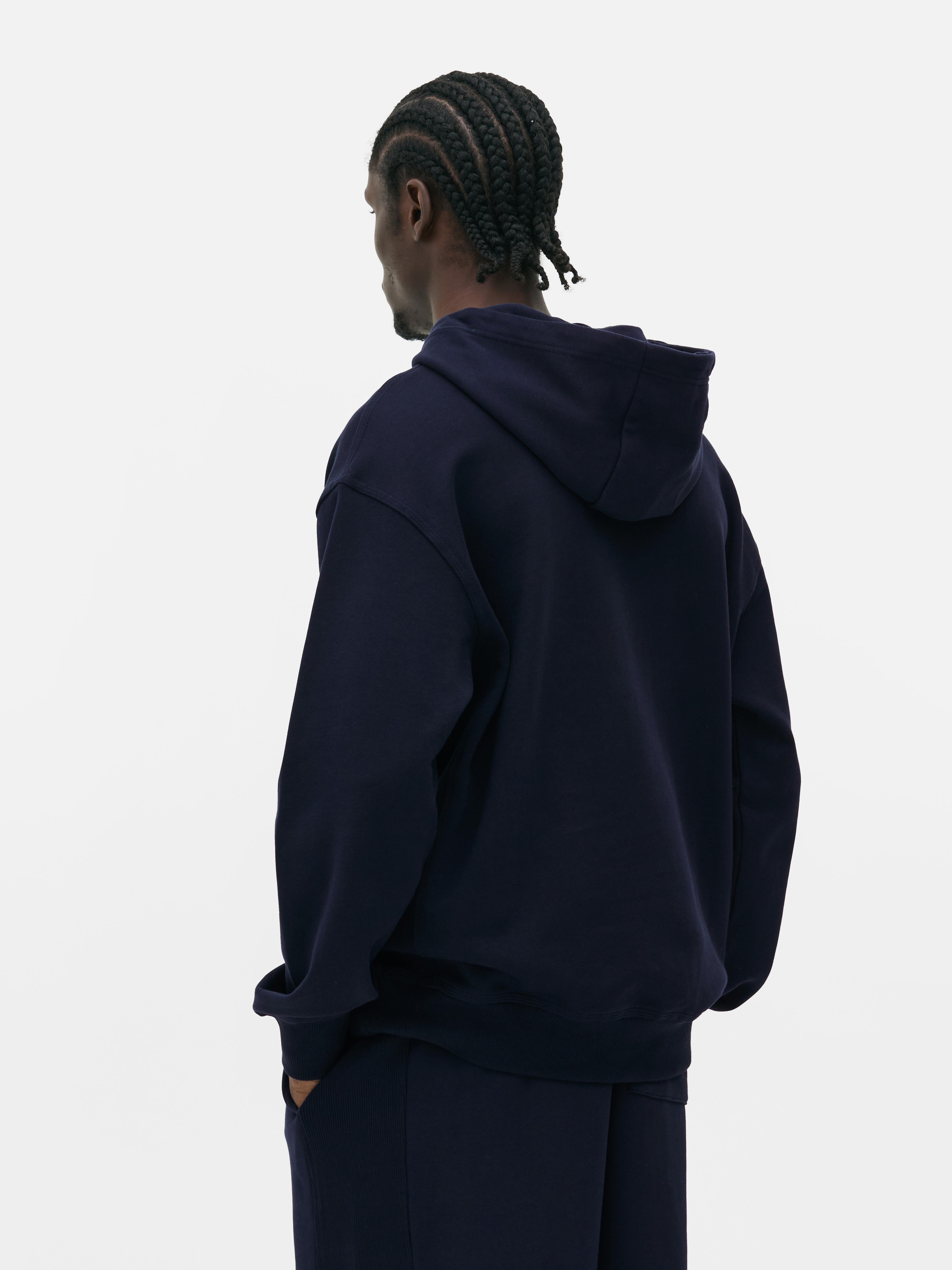 Basic hoodie met buidelzak