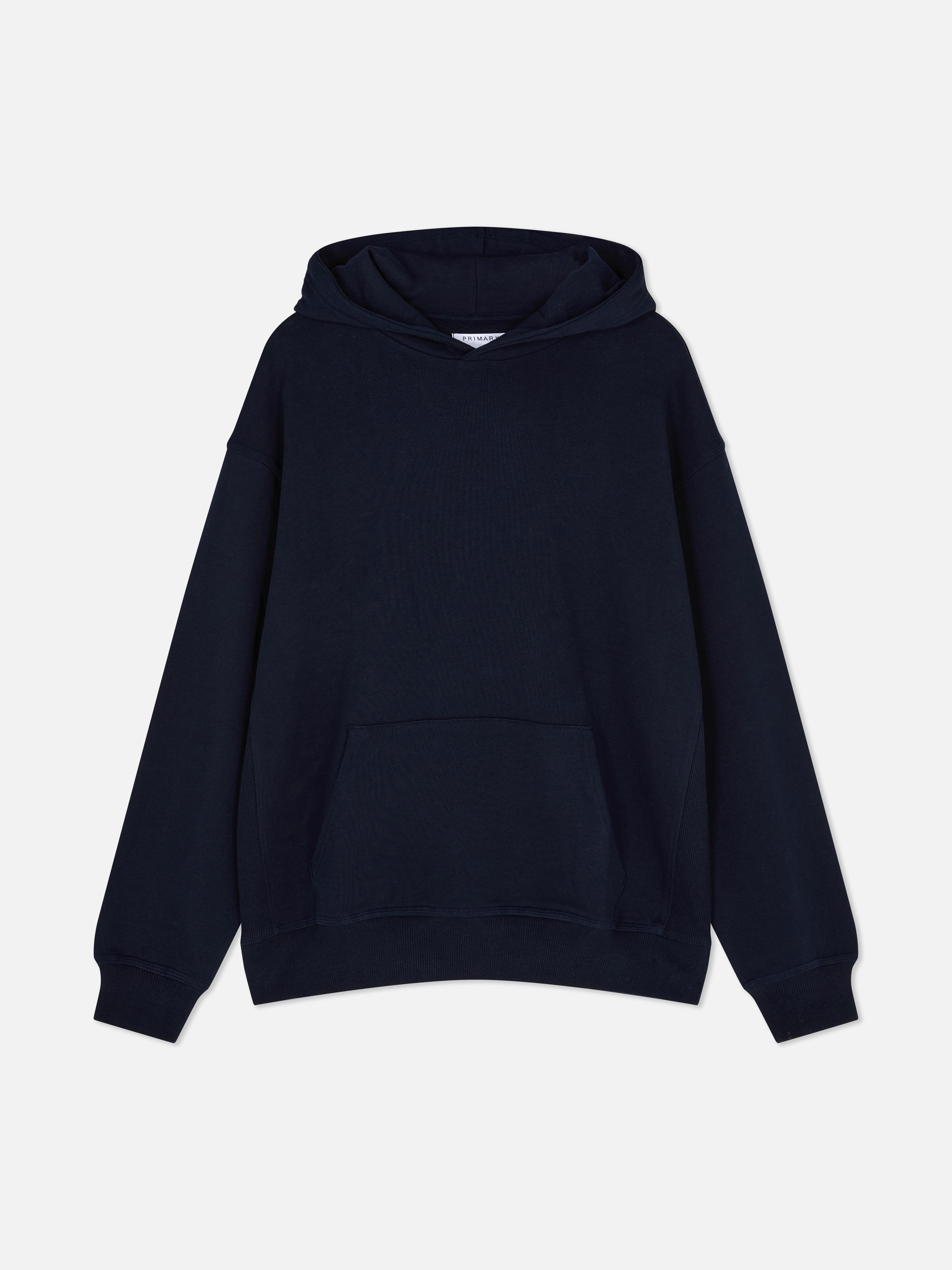 Basic hoodie met buidelzak