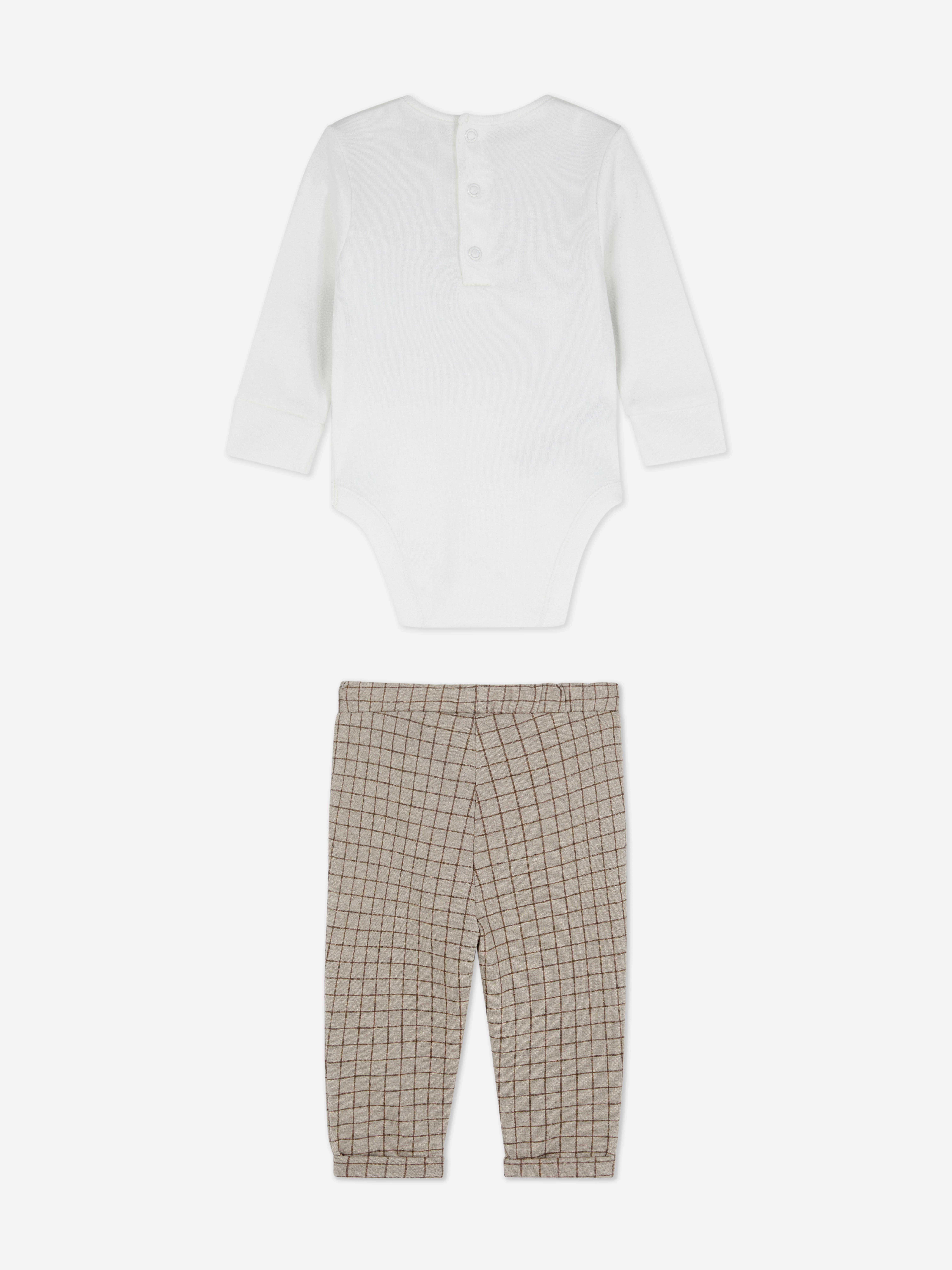 0-18mths | Waistcoat Bodysuit and Trousers Newborn Occasion Set