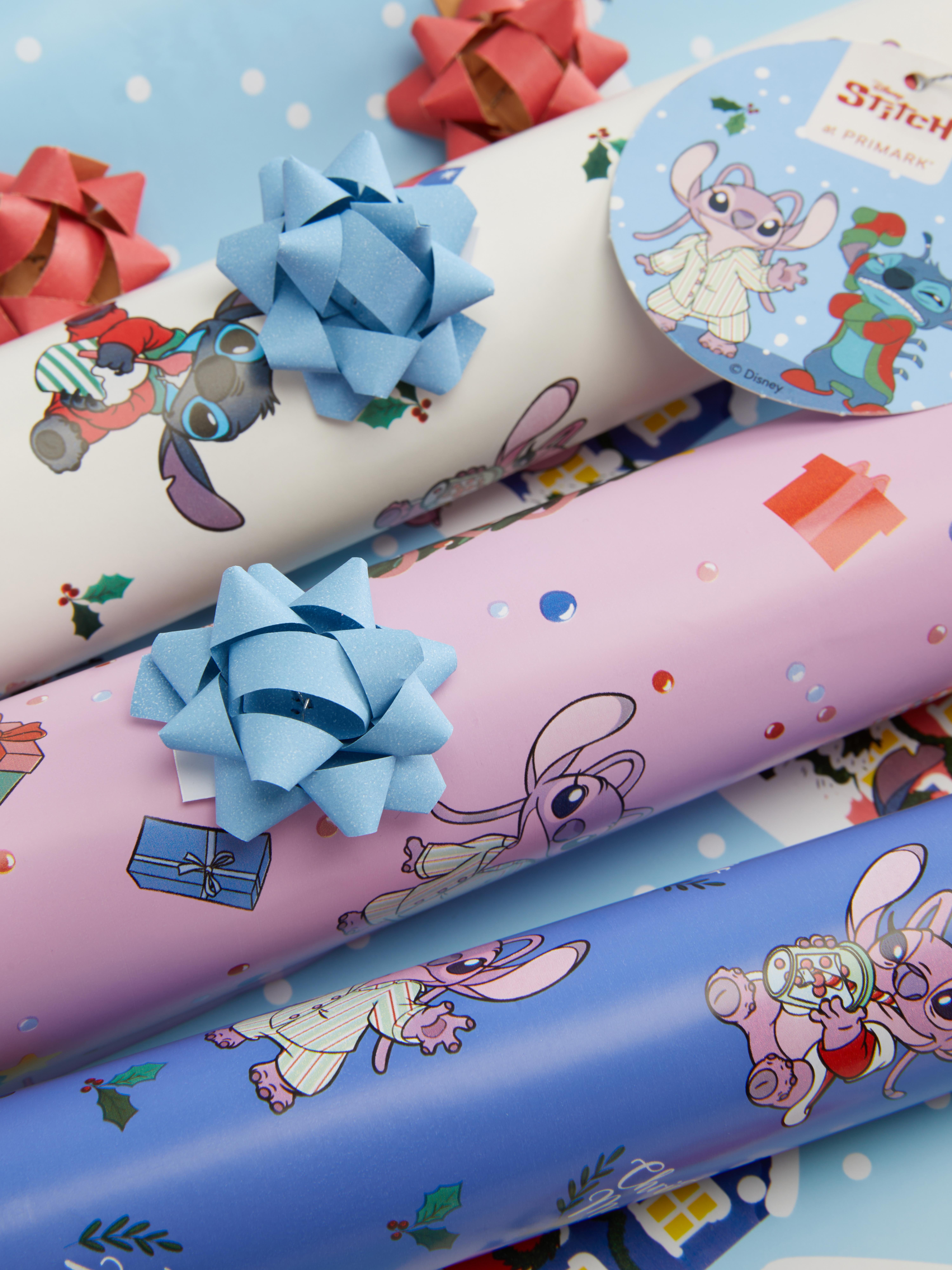 Set de papel de regalo navideño de Stitch de Disney