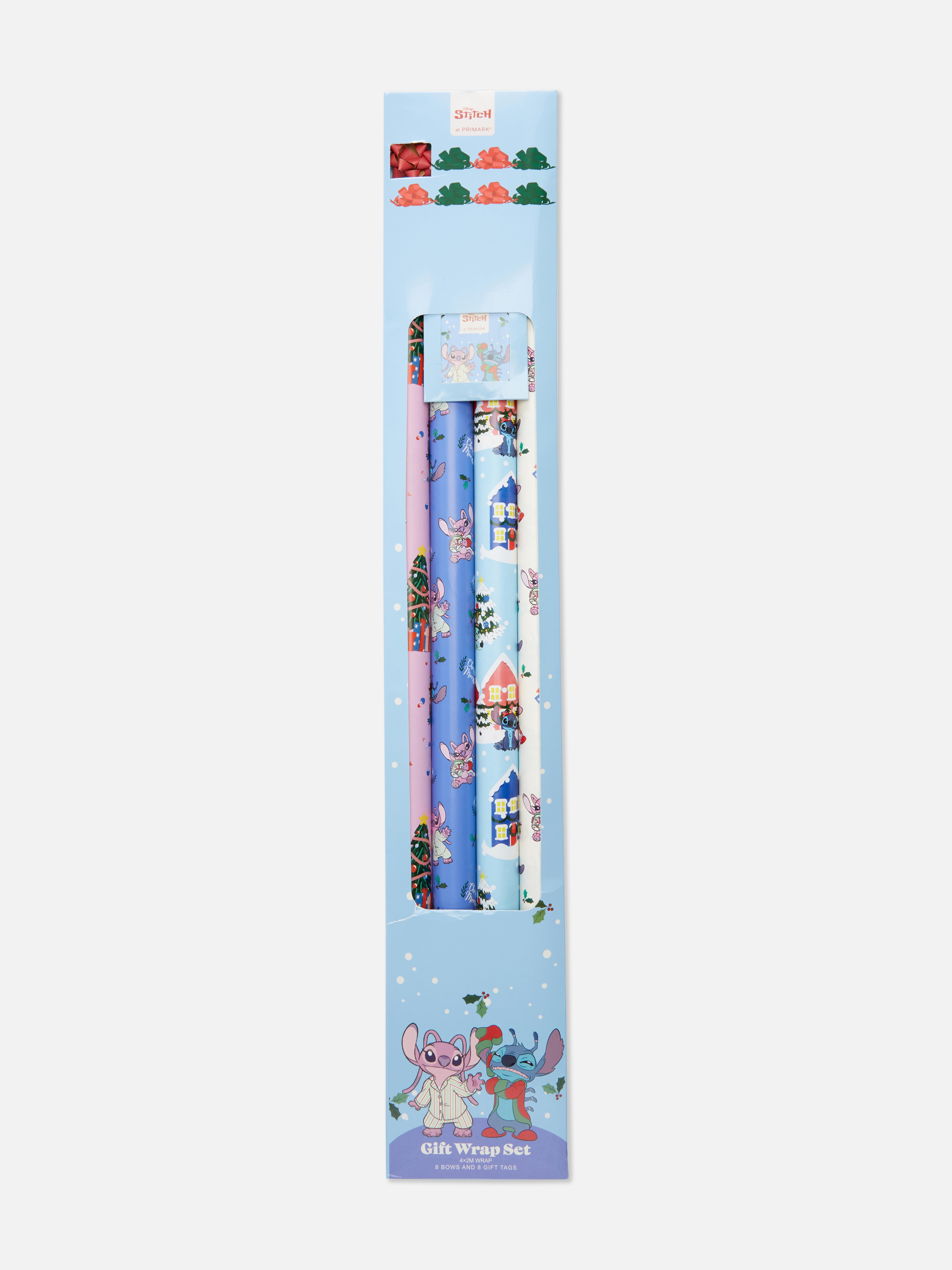 Set de papel de regalo navideño de Stitch de Disney