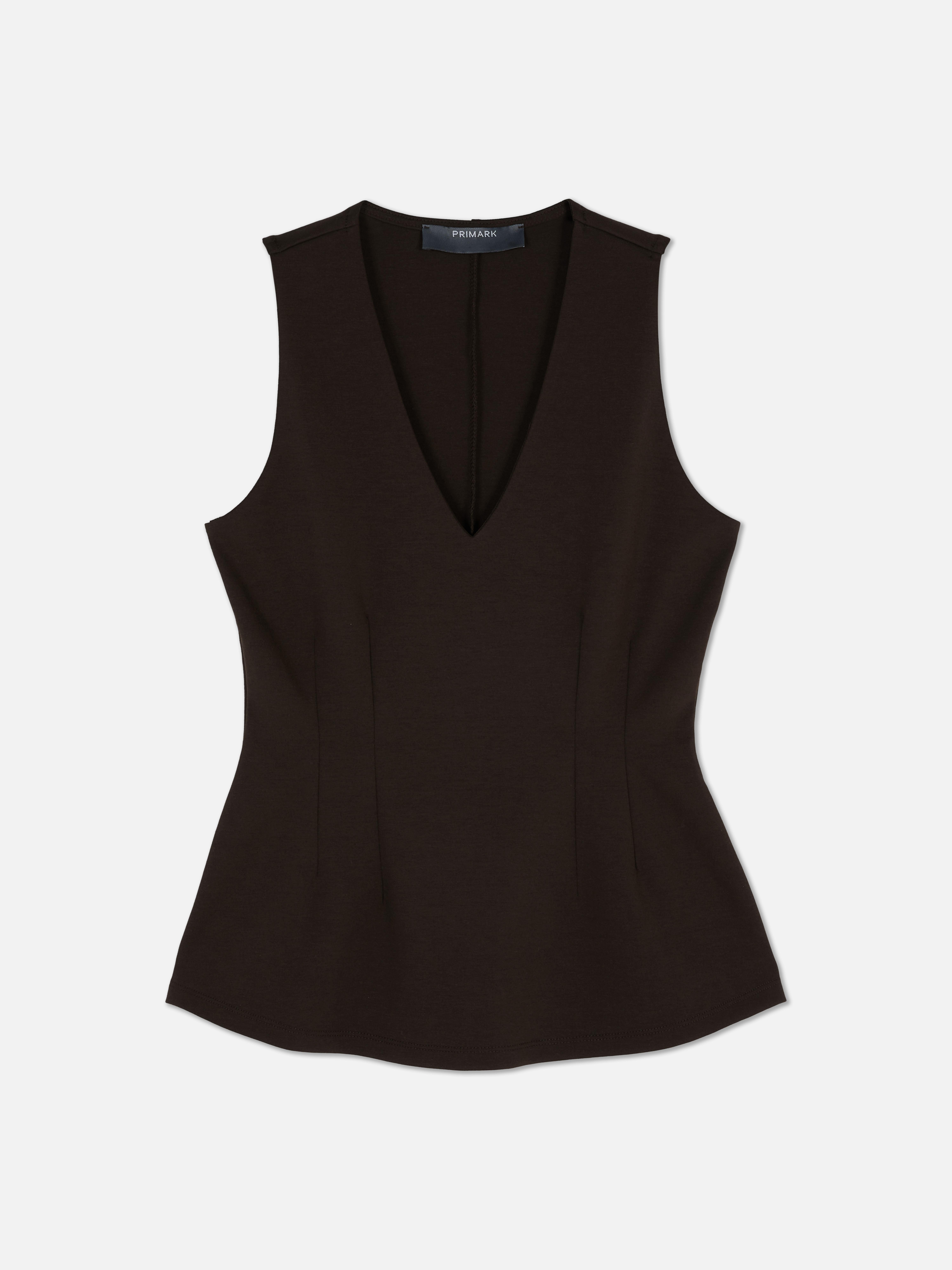 Top s/ mangas peplum