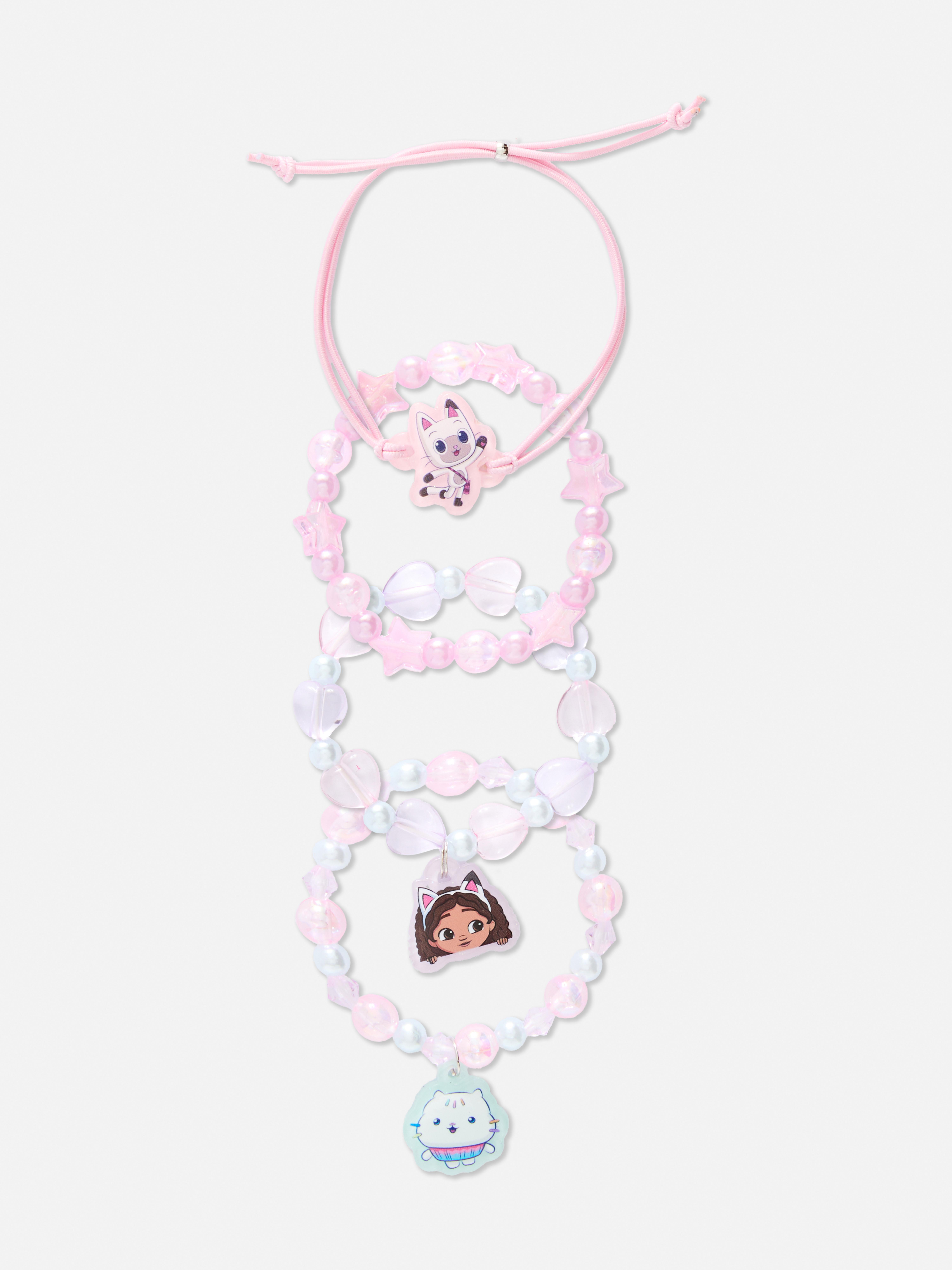 Pack de 4 pulseras de La casa de muñecas de Gabby