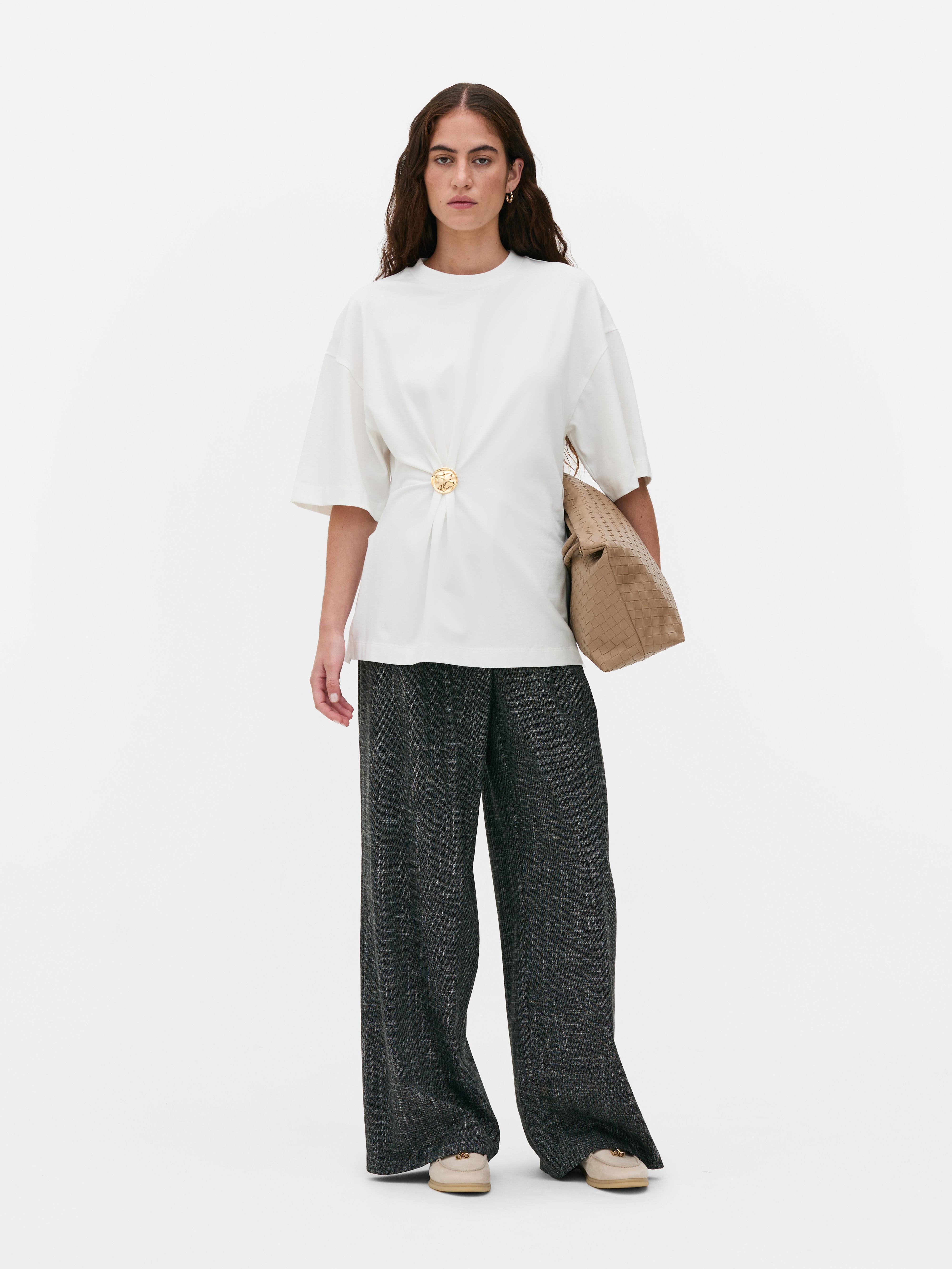 Cotton Rich Cinched Waist Top