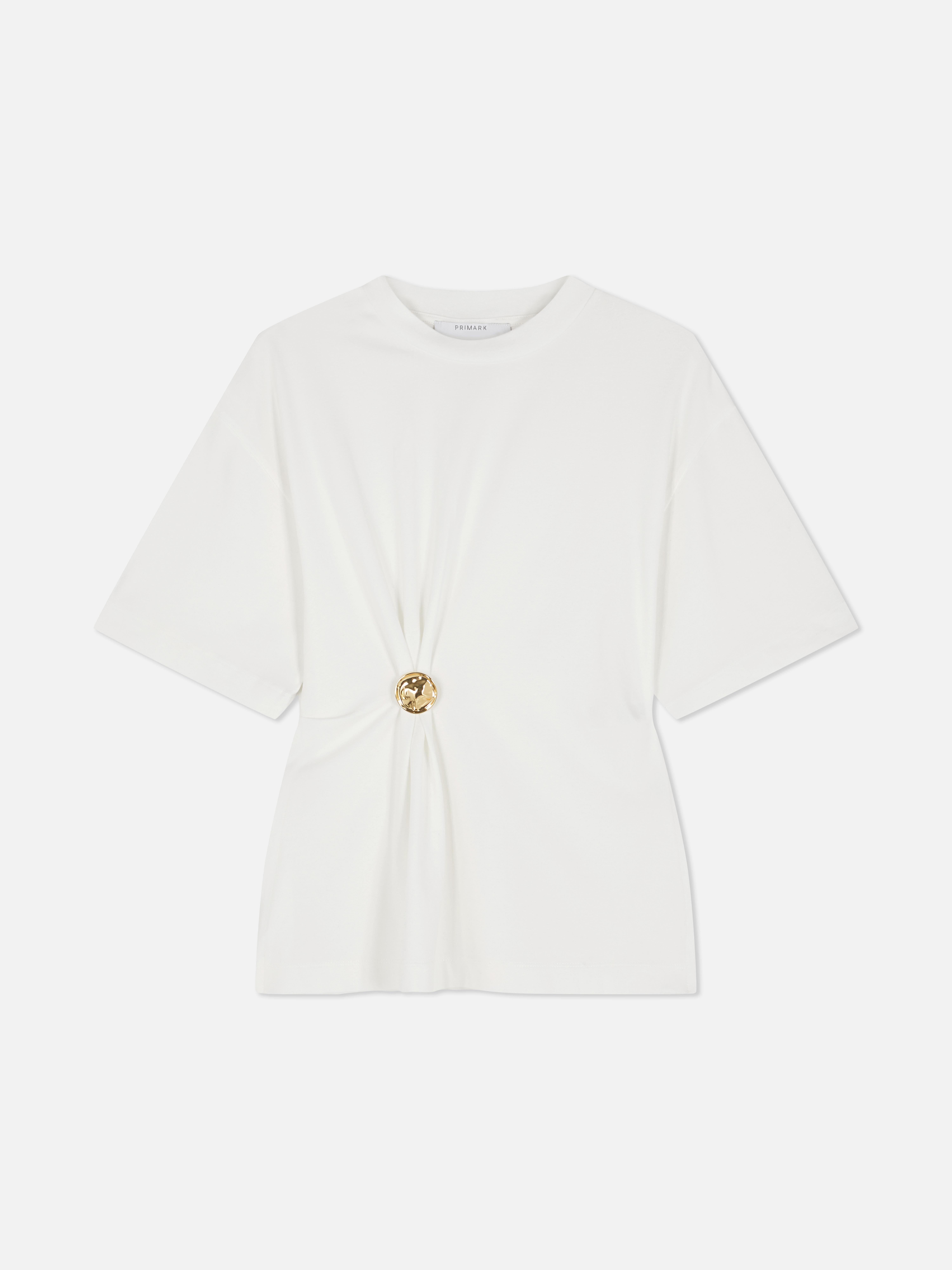 Cotton Rich Cinched Waist Top