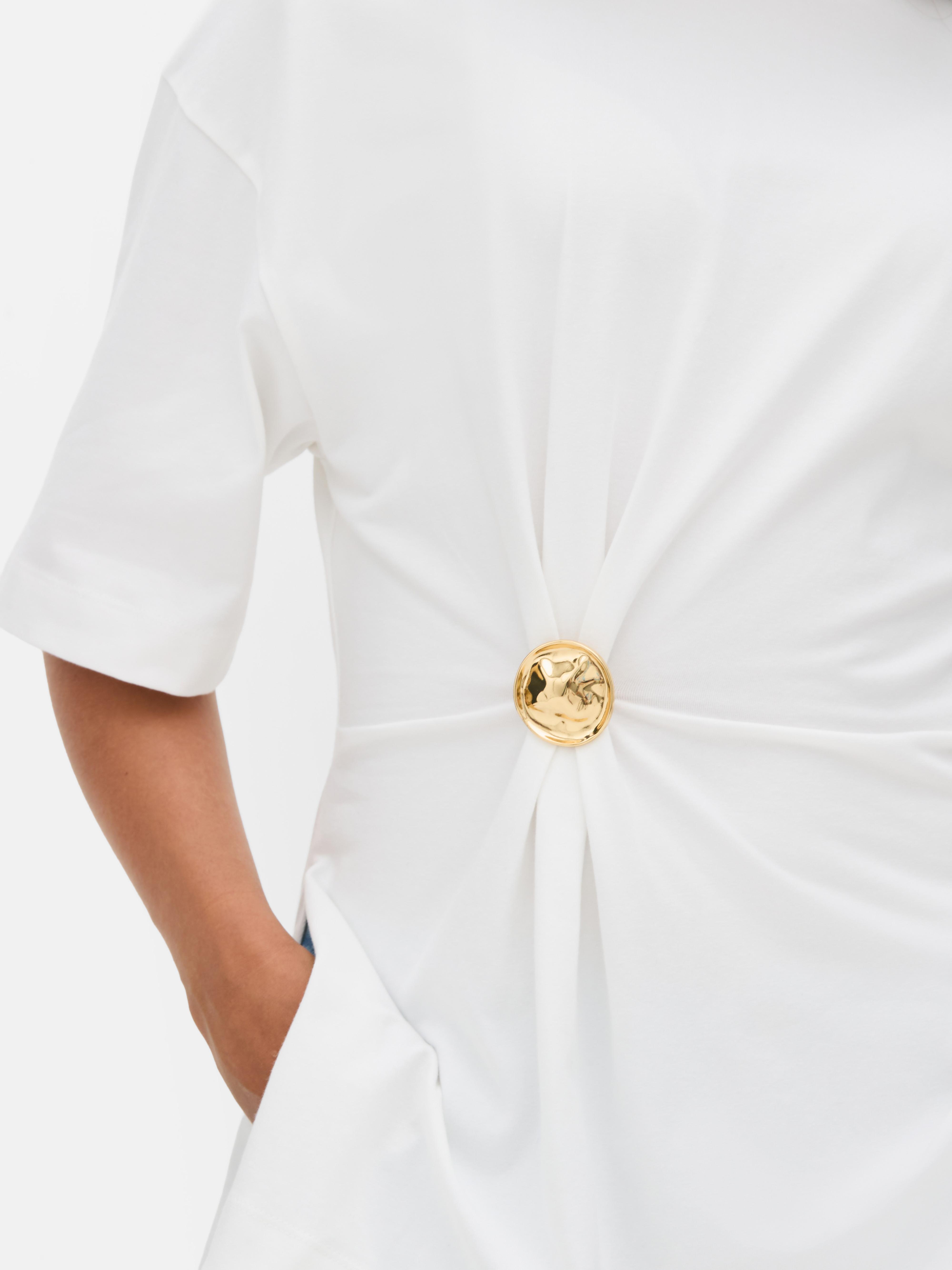 Cotton Rich Cinched Waist Top