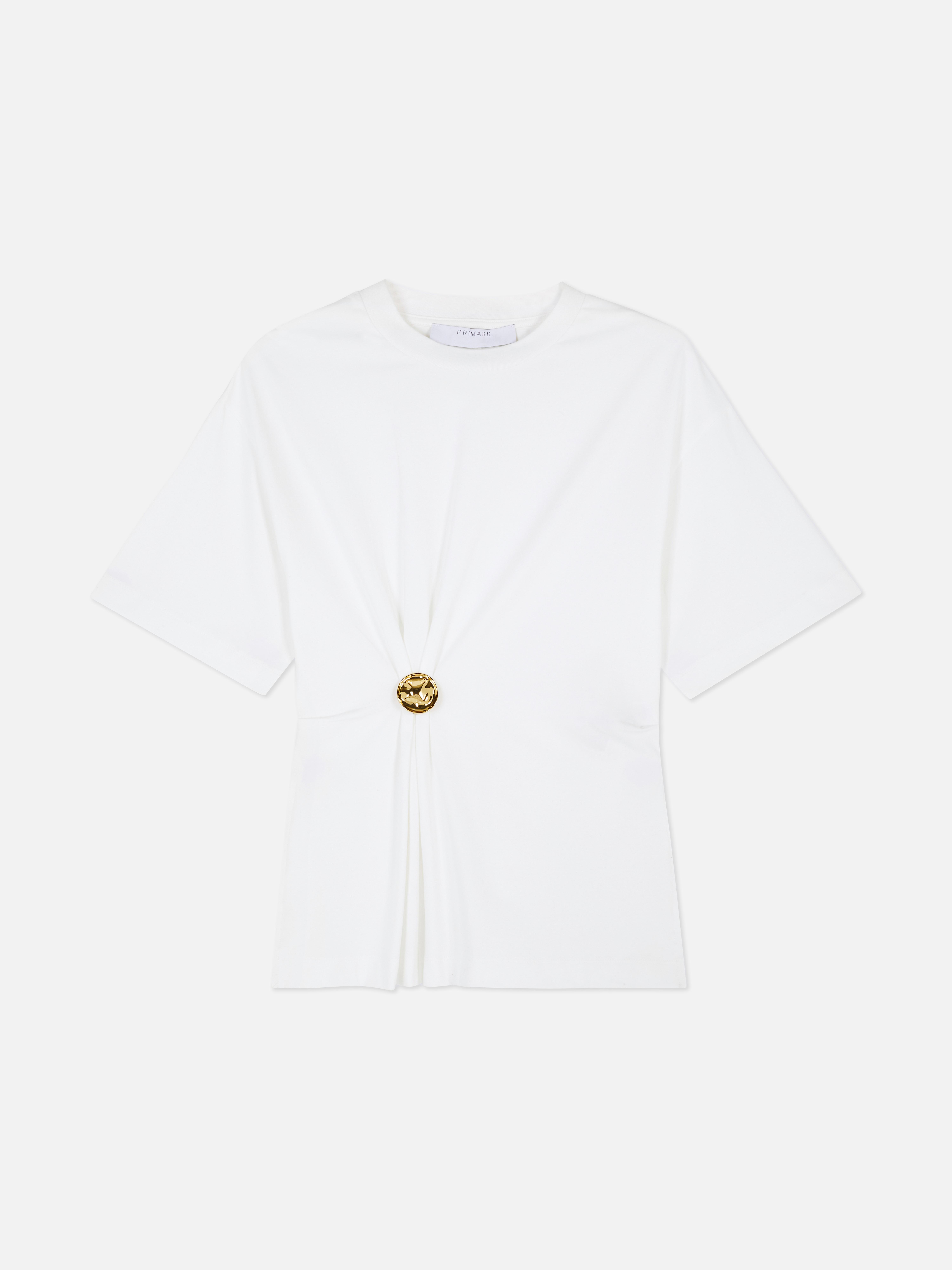 Cotton Rich Cinched Waist Top