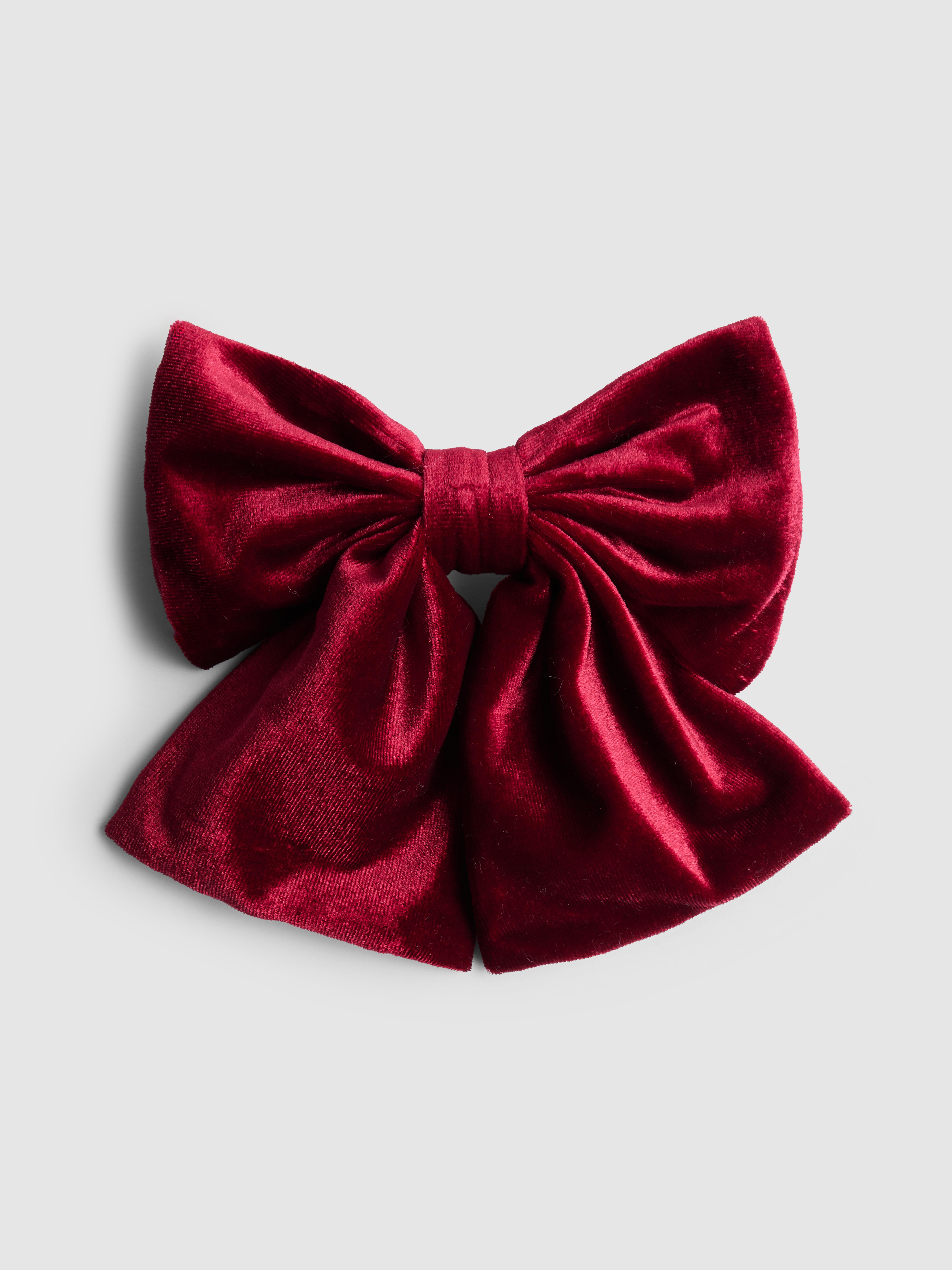 Fermacapelli con fiocco in velluto