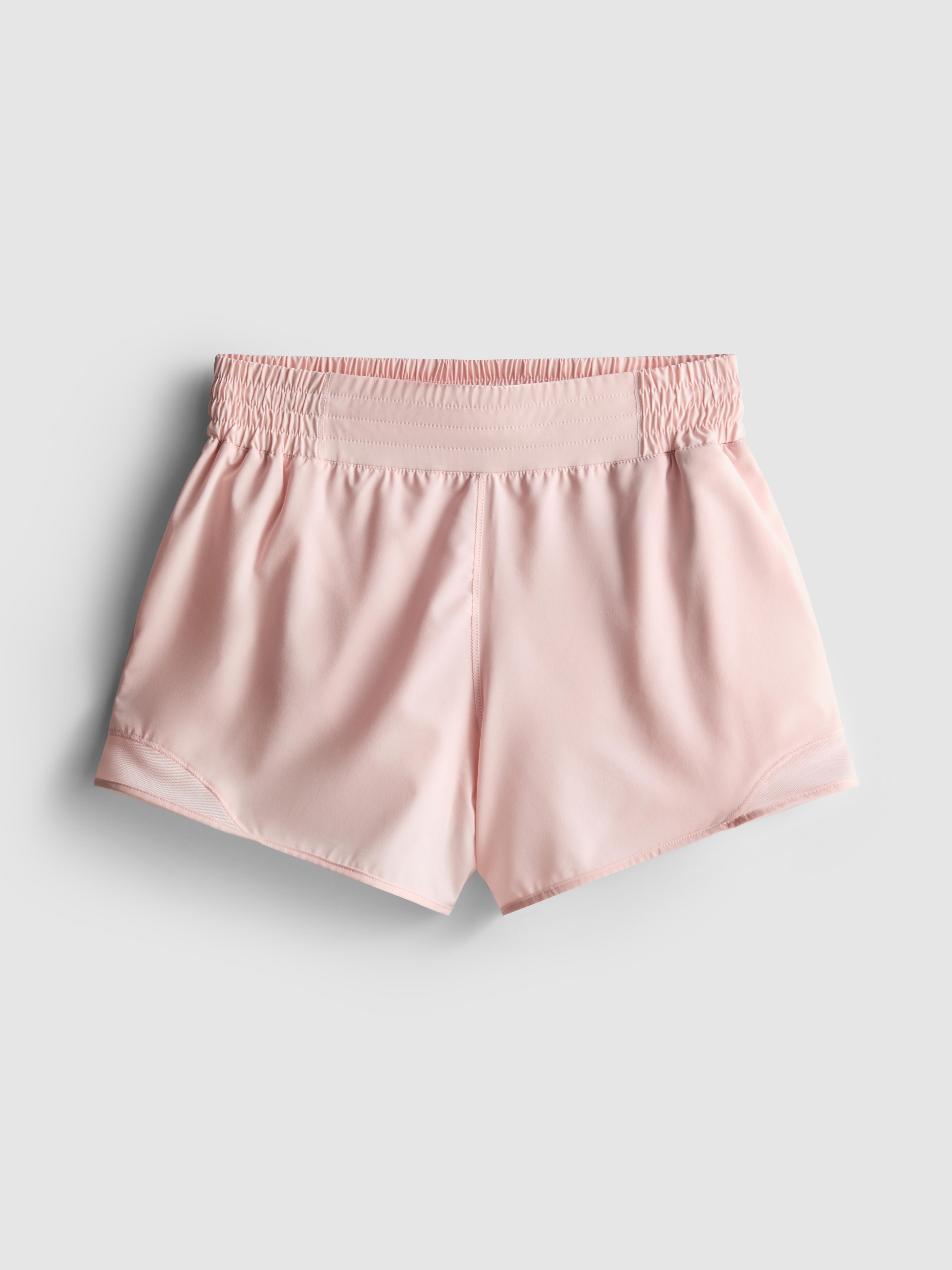 Women's Pink Mesh Panel Performance Shorts