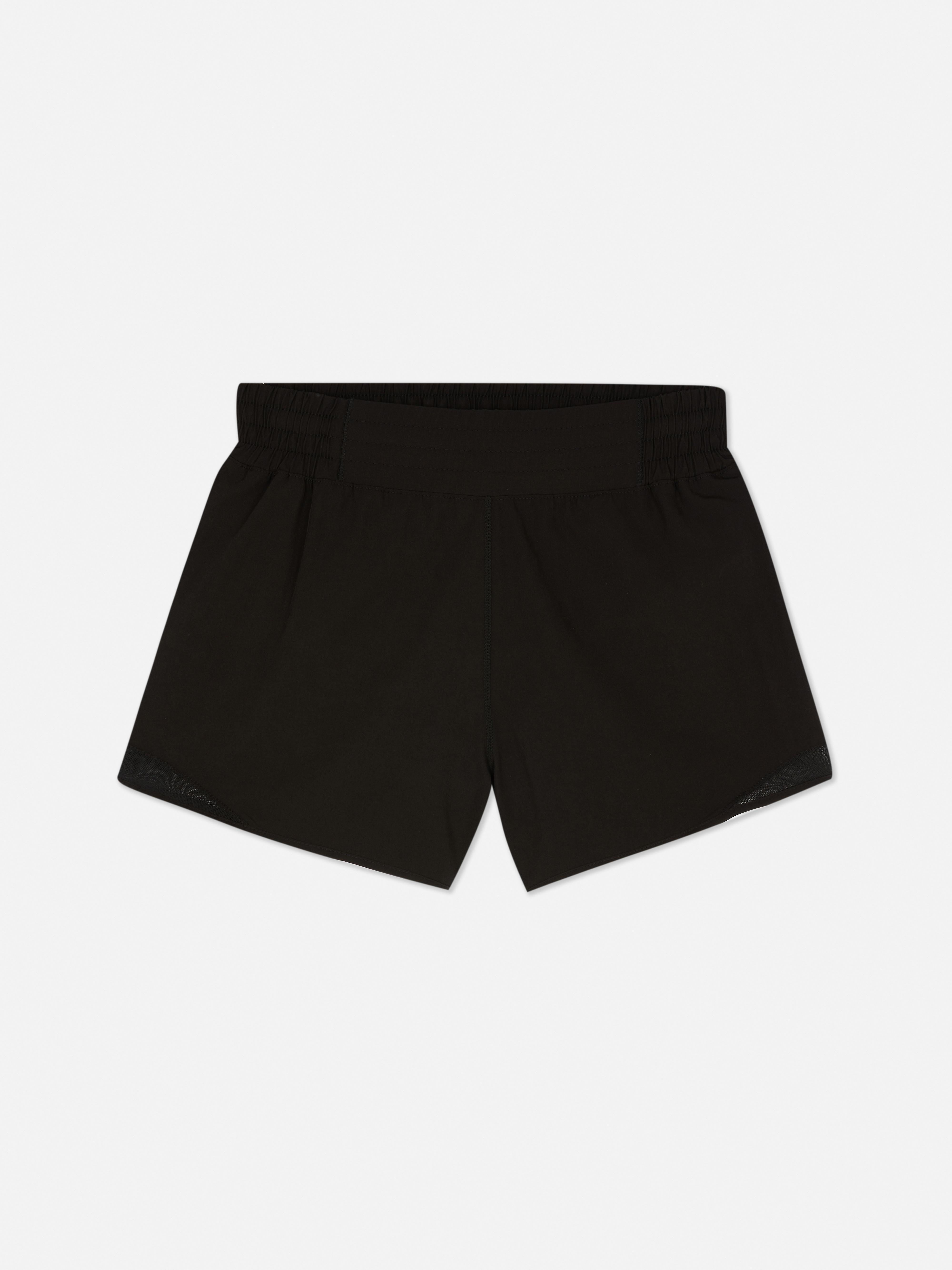 Pantaloncini fitness con inserti in rete