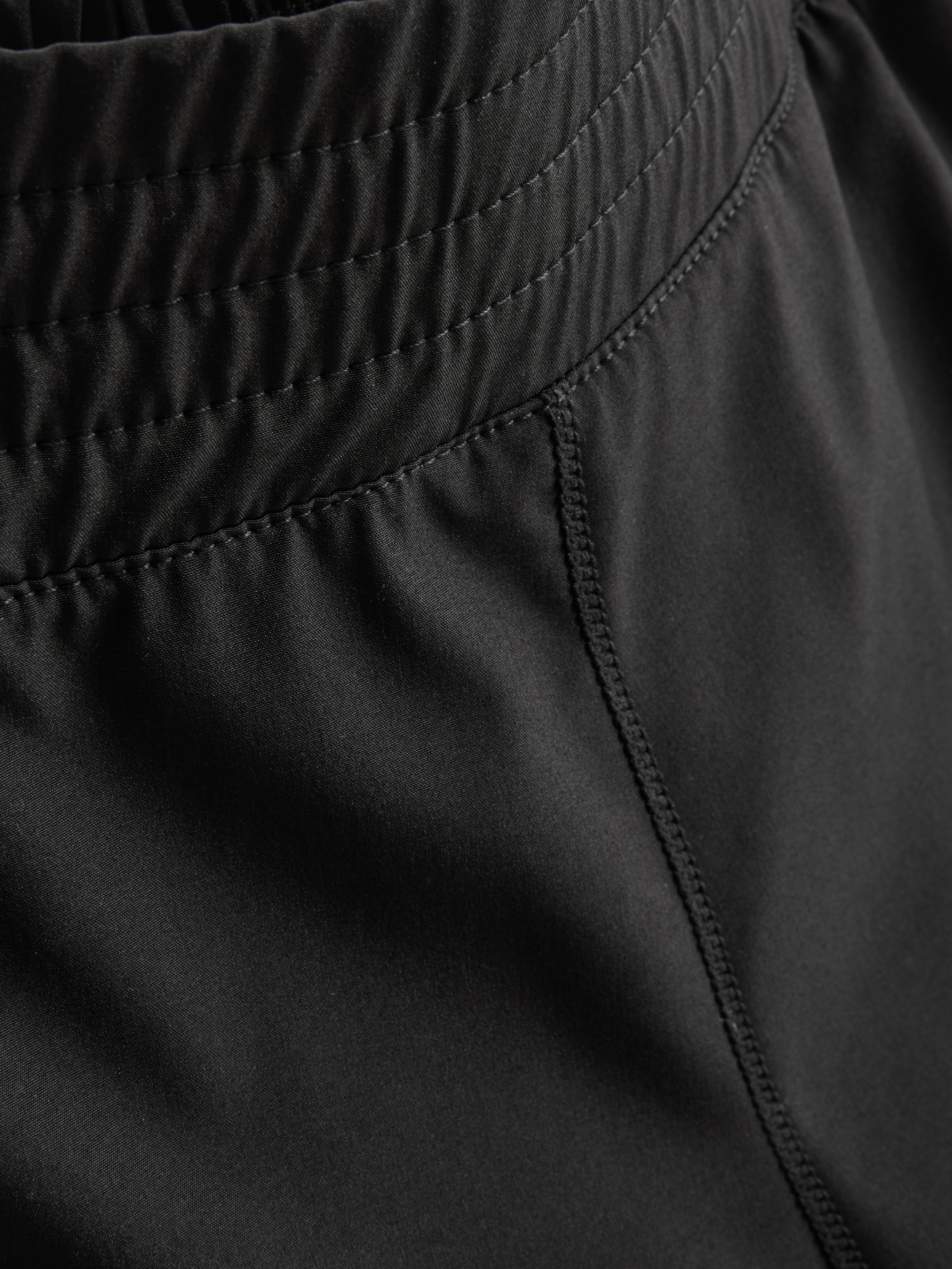 Women's Black Mesh Panel Performance Shorts
