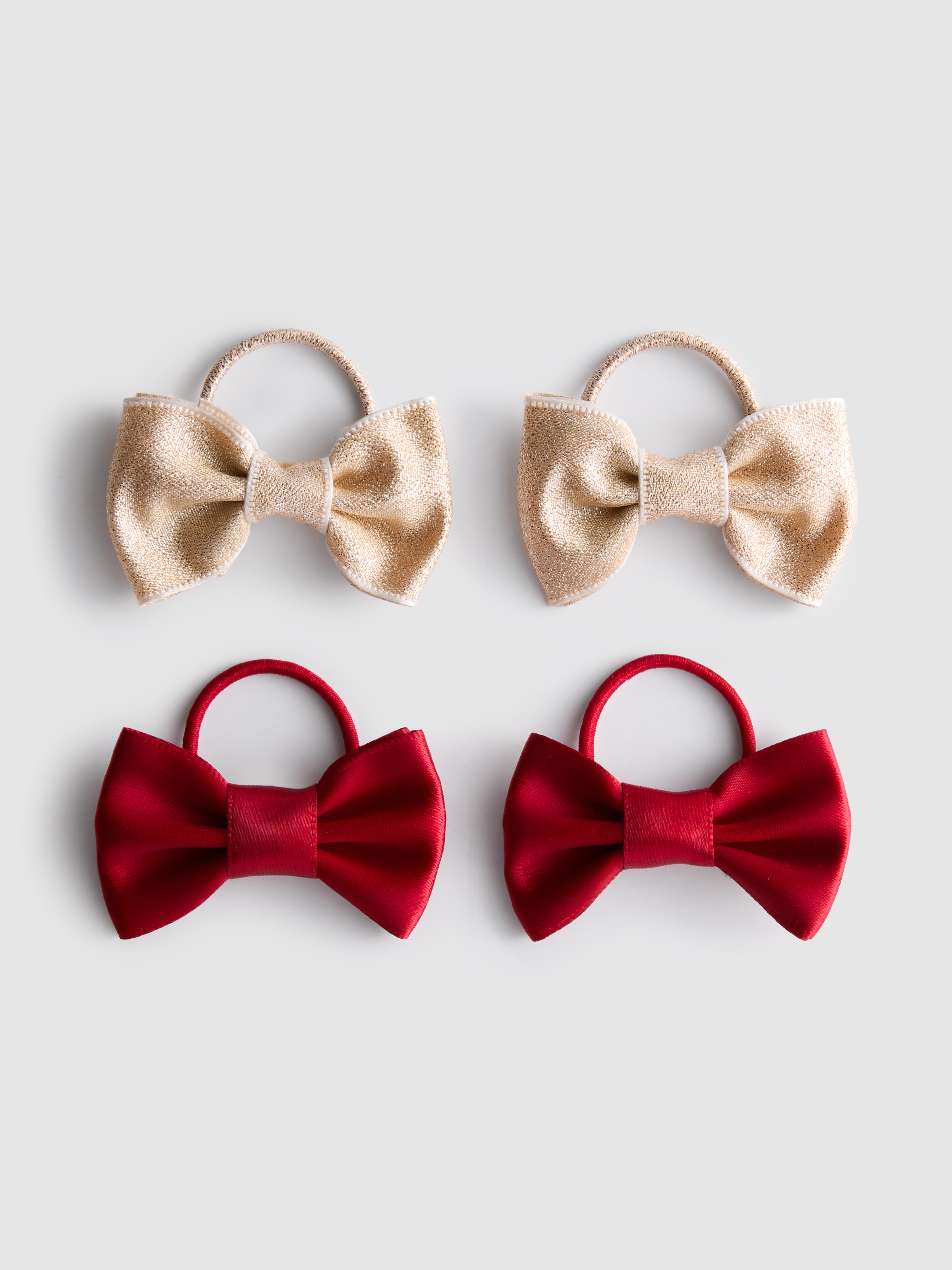 4pk Christmas Bow Hair Bands