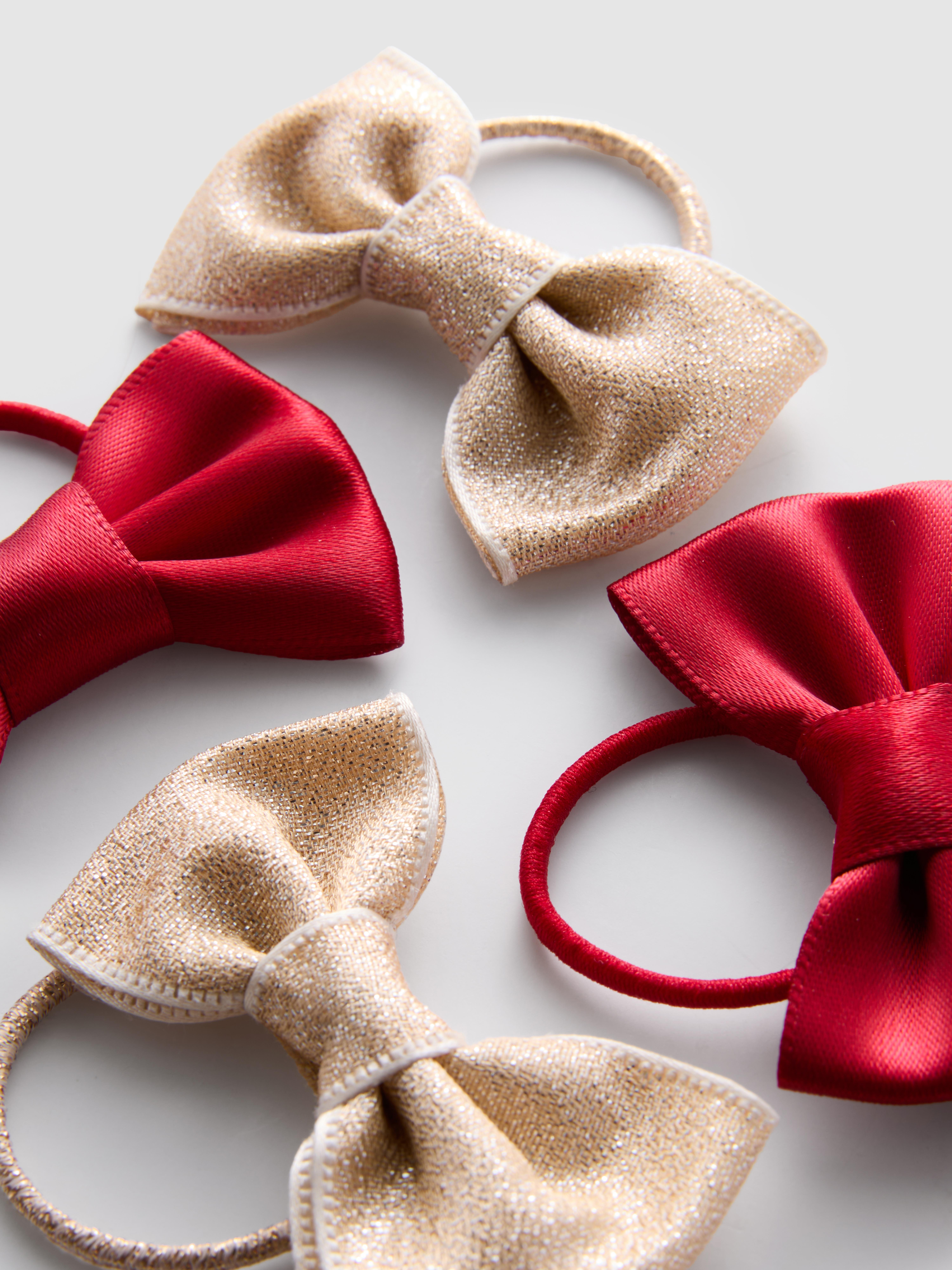 4pk Christmas Bow Hair Bands