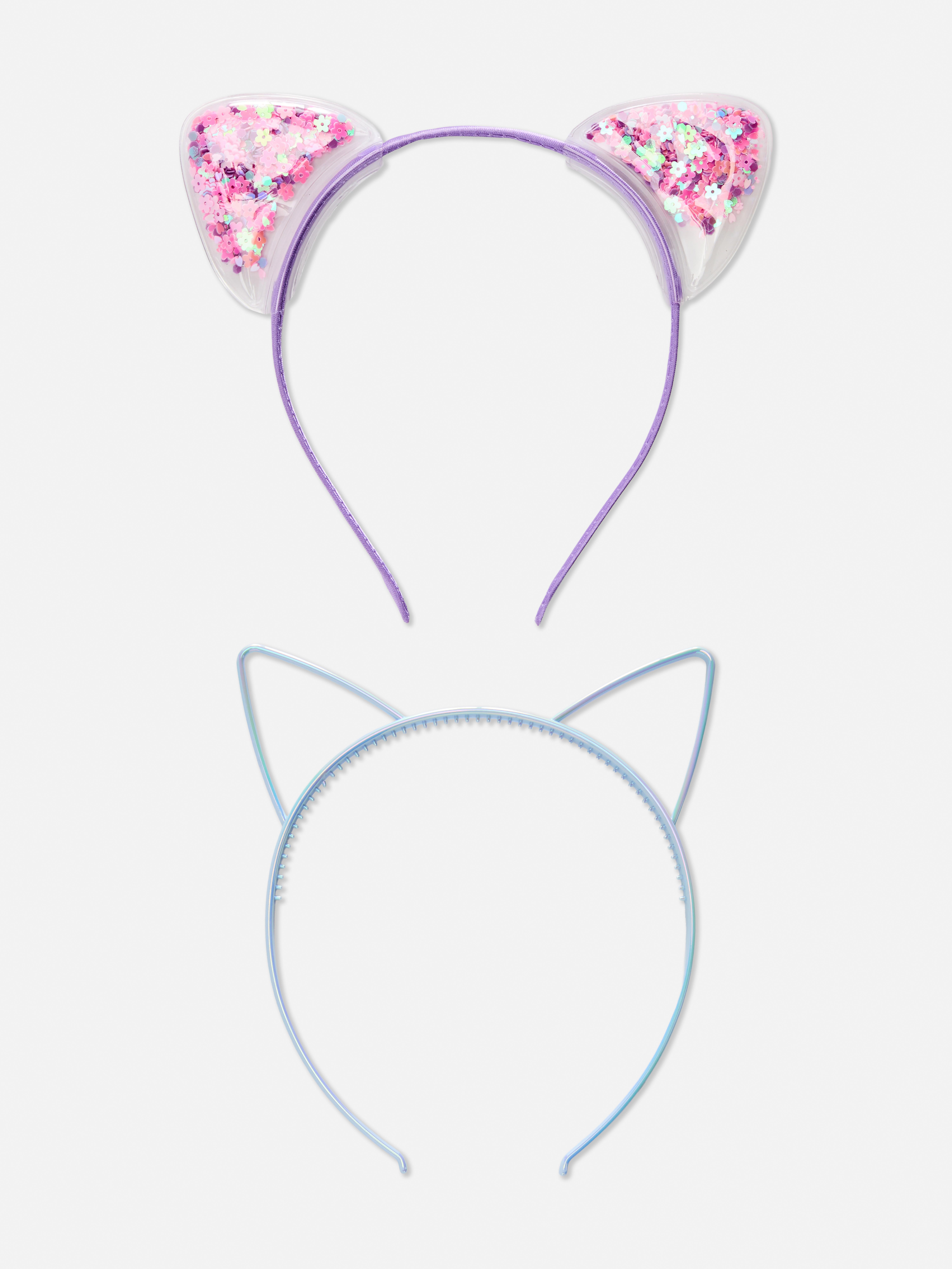 2pk Cat Ear Headbands