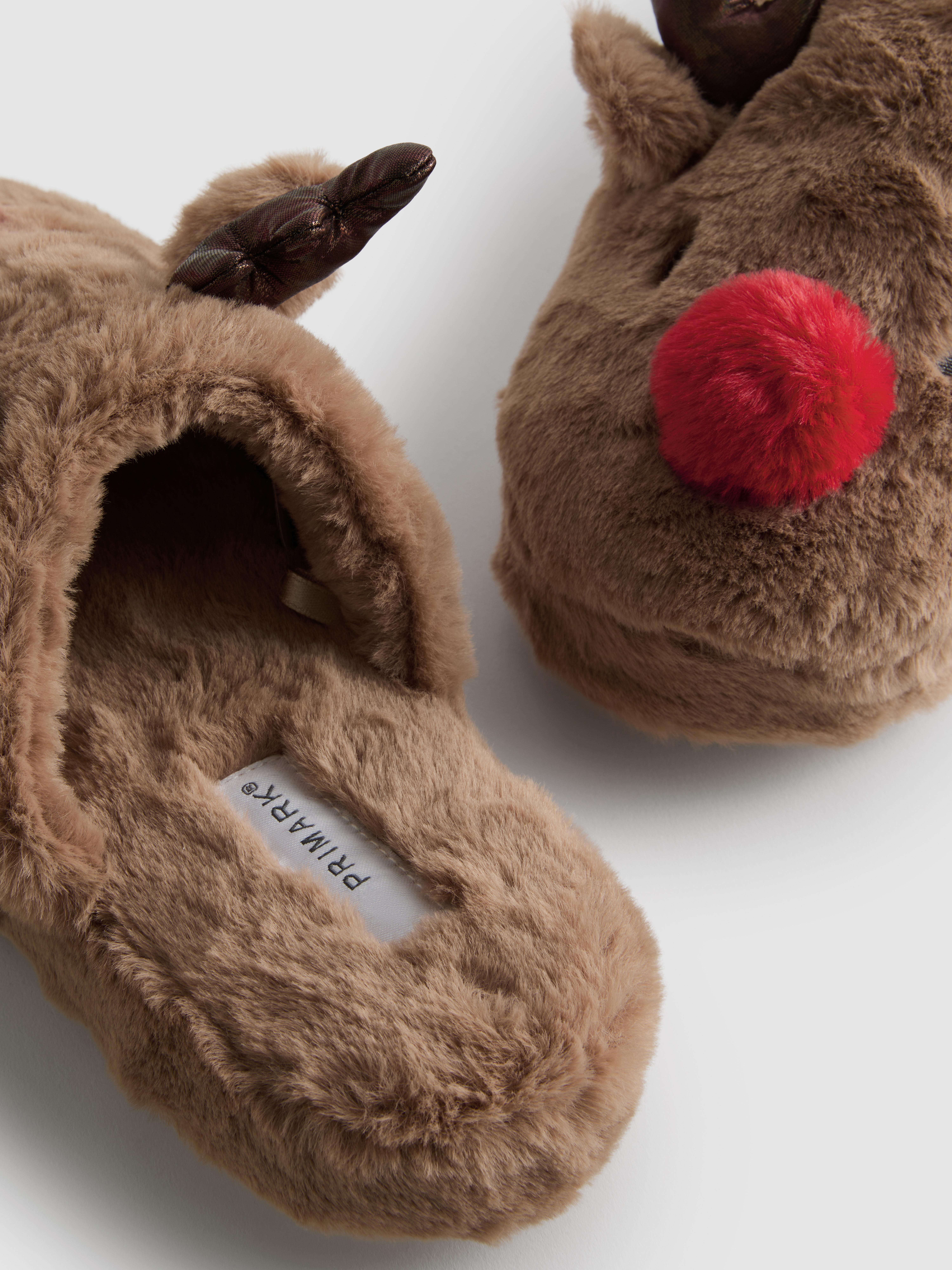 Pluizige pantoffels kerstrendier