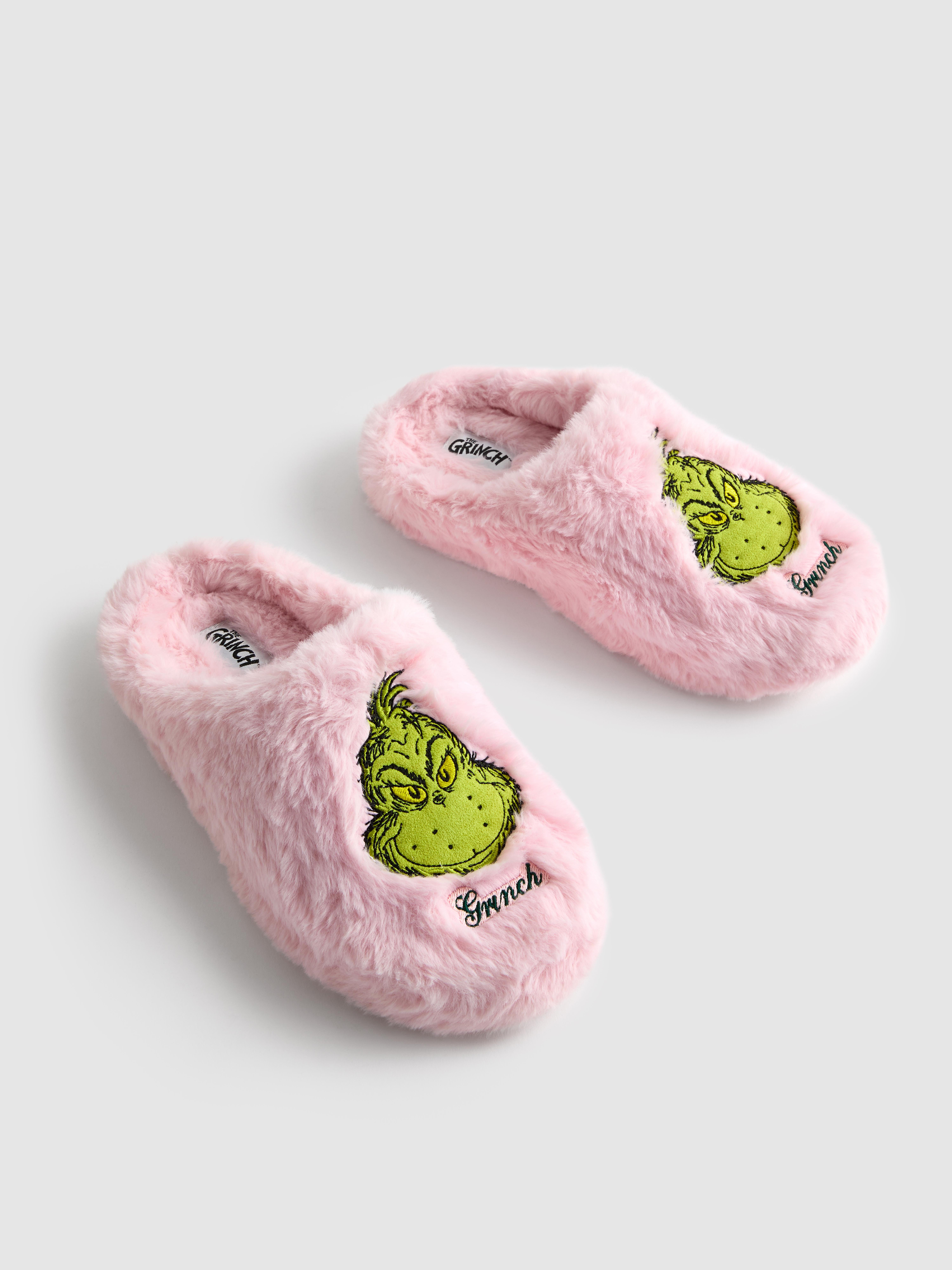 Pantufas cor-de-rosa O Grinch