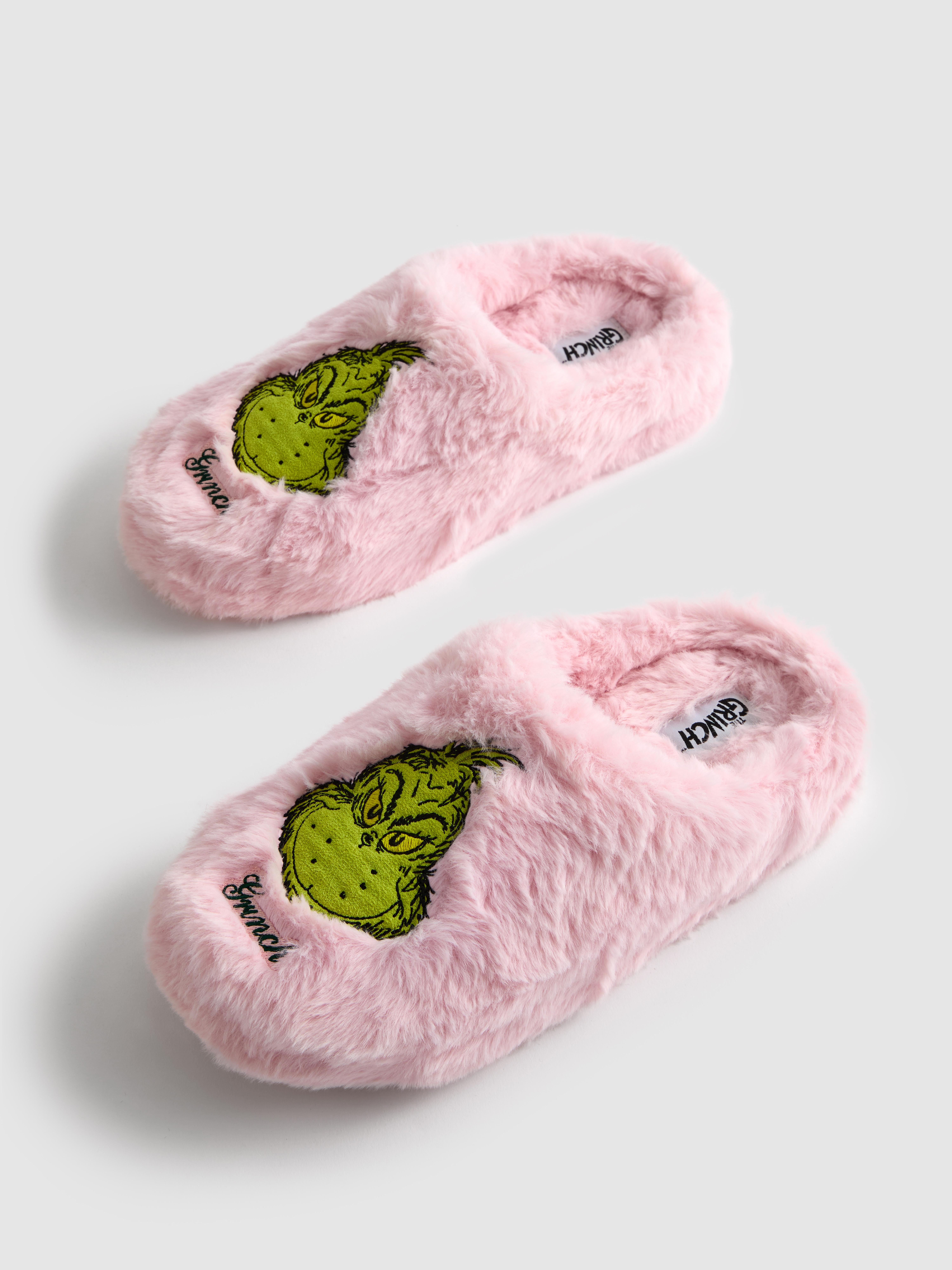 Pantufas cor-de-rosa O Grinch