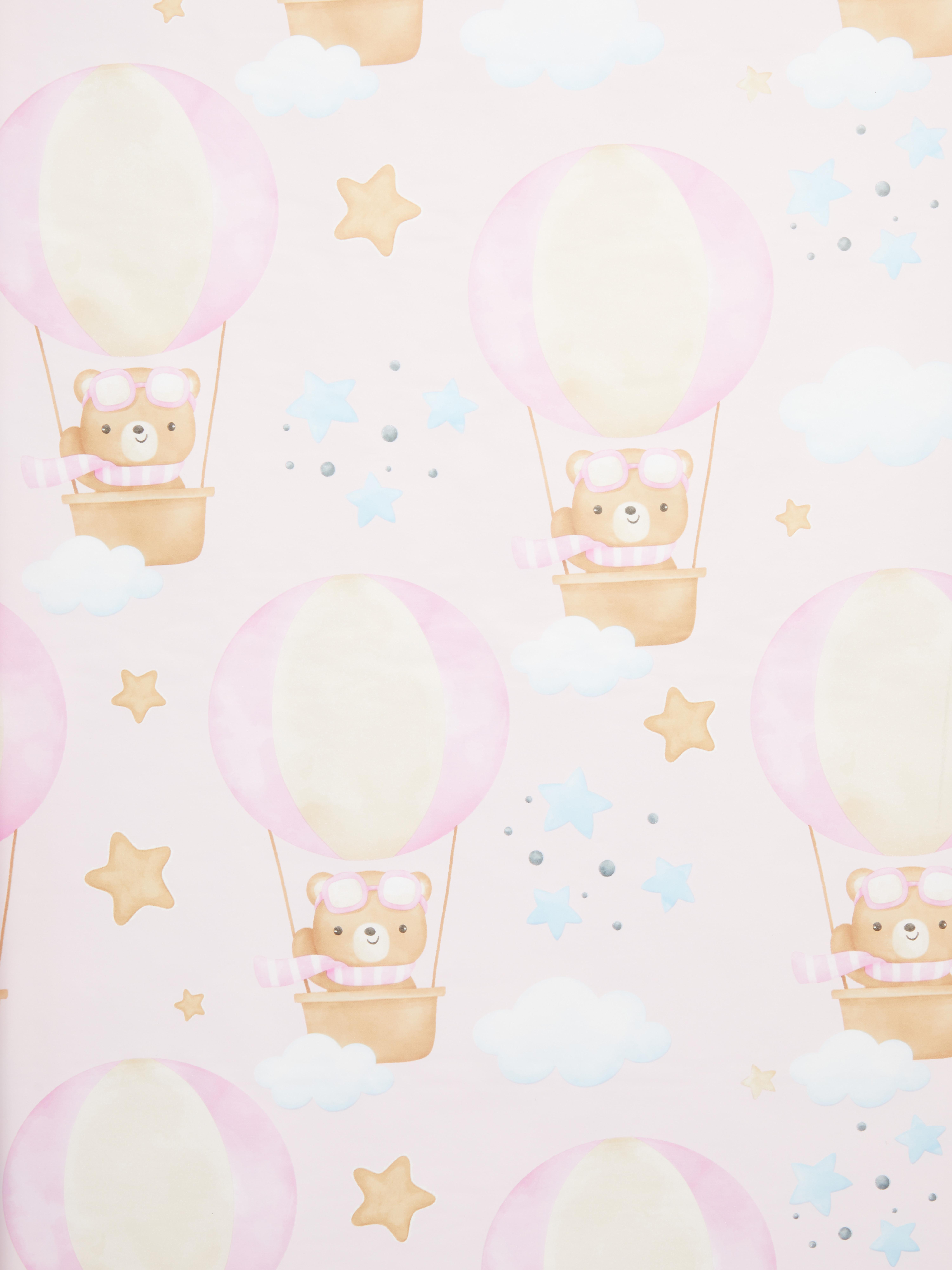 Papel embrulho urso peluche 6 m