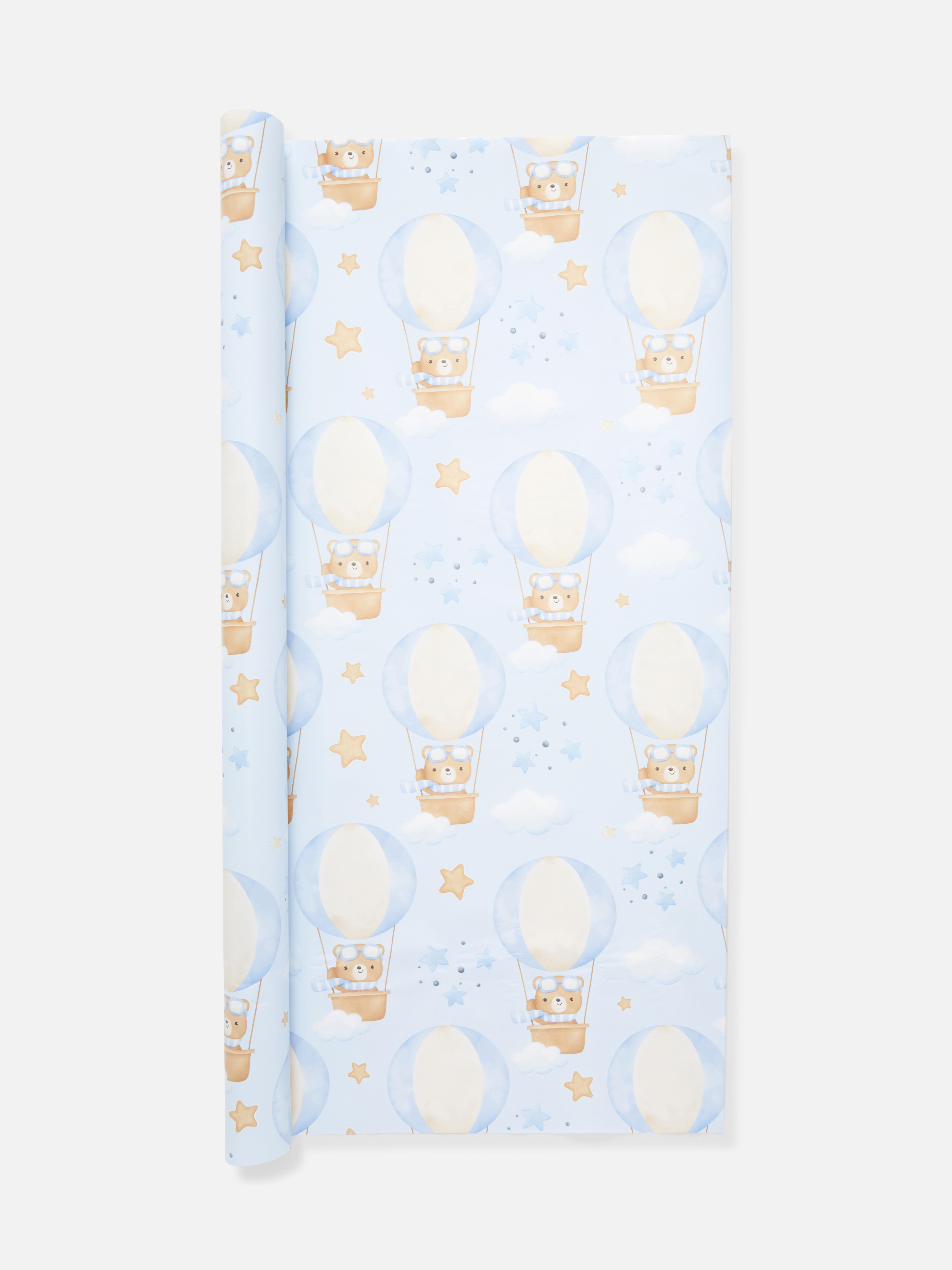 Papel embrulho urso peluche 6 m