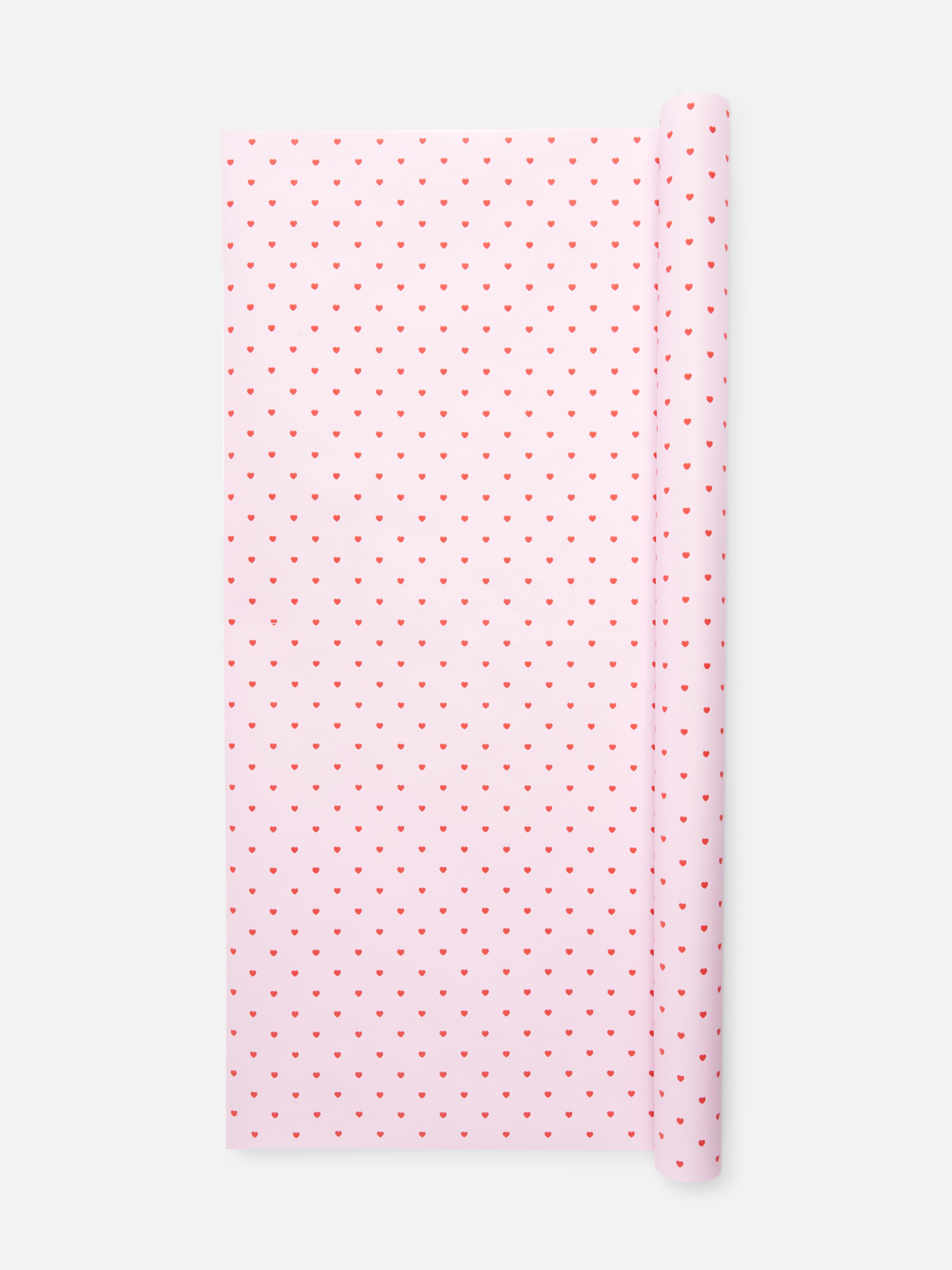 Inpakpapier met hartjes, 3 m