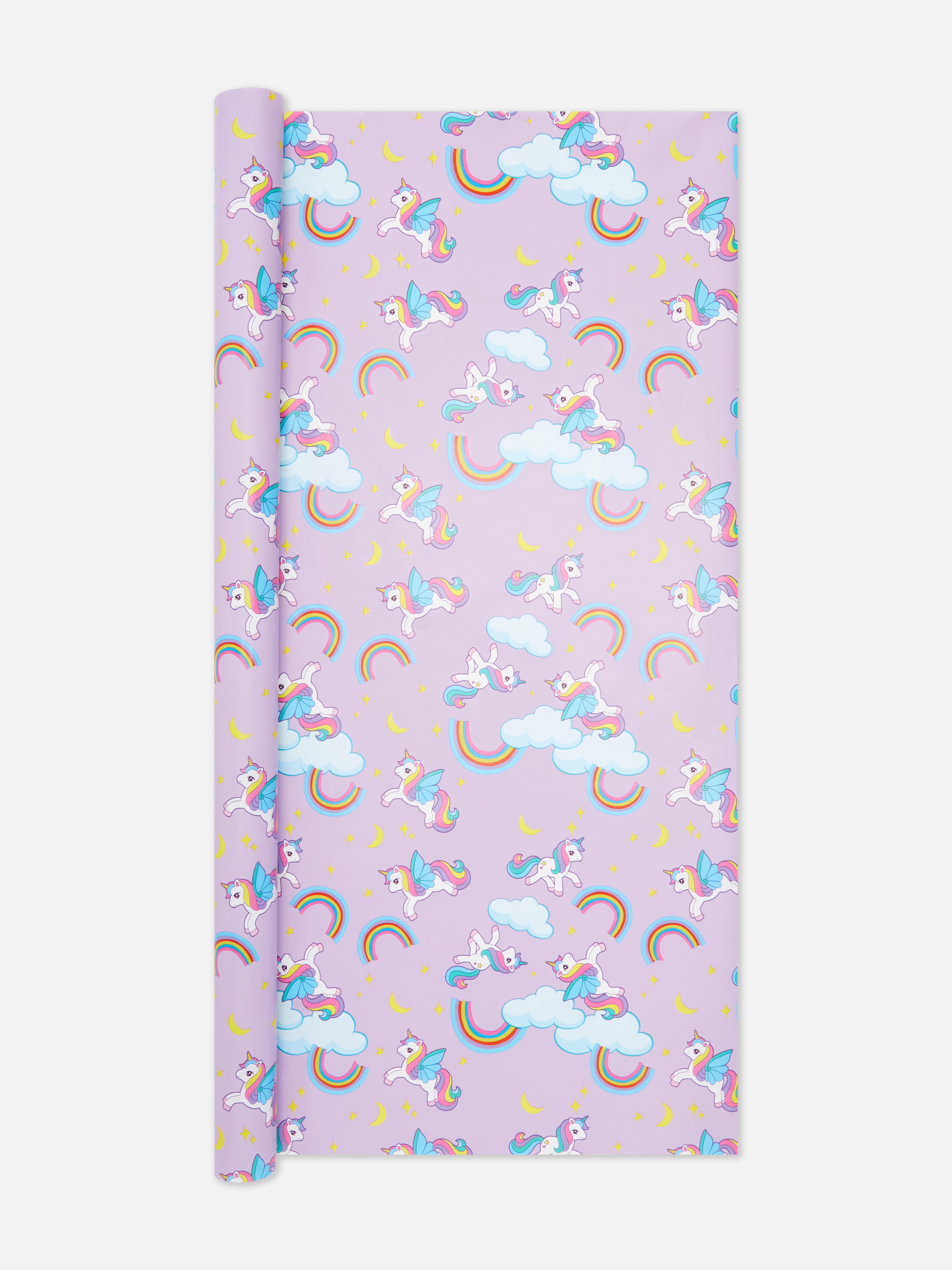 Papel embrulho 6 m unicórnios