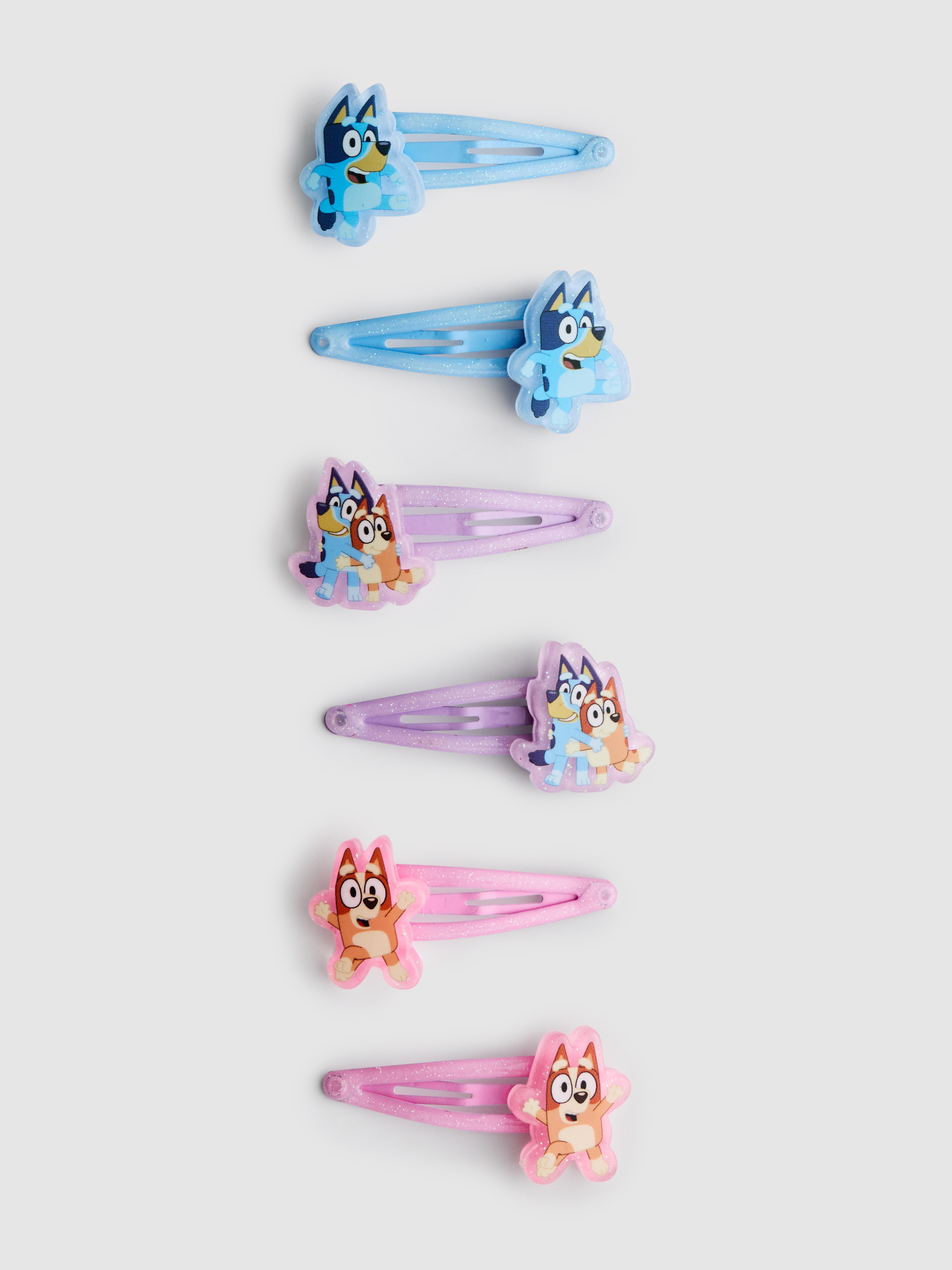 Girls Multi 6pk Bluey Snap Hair Clips